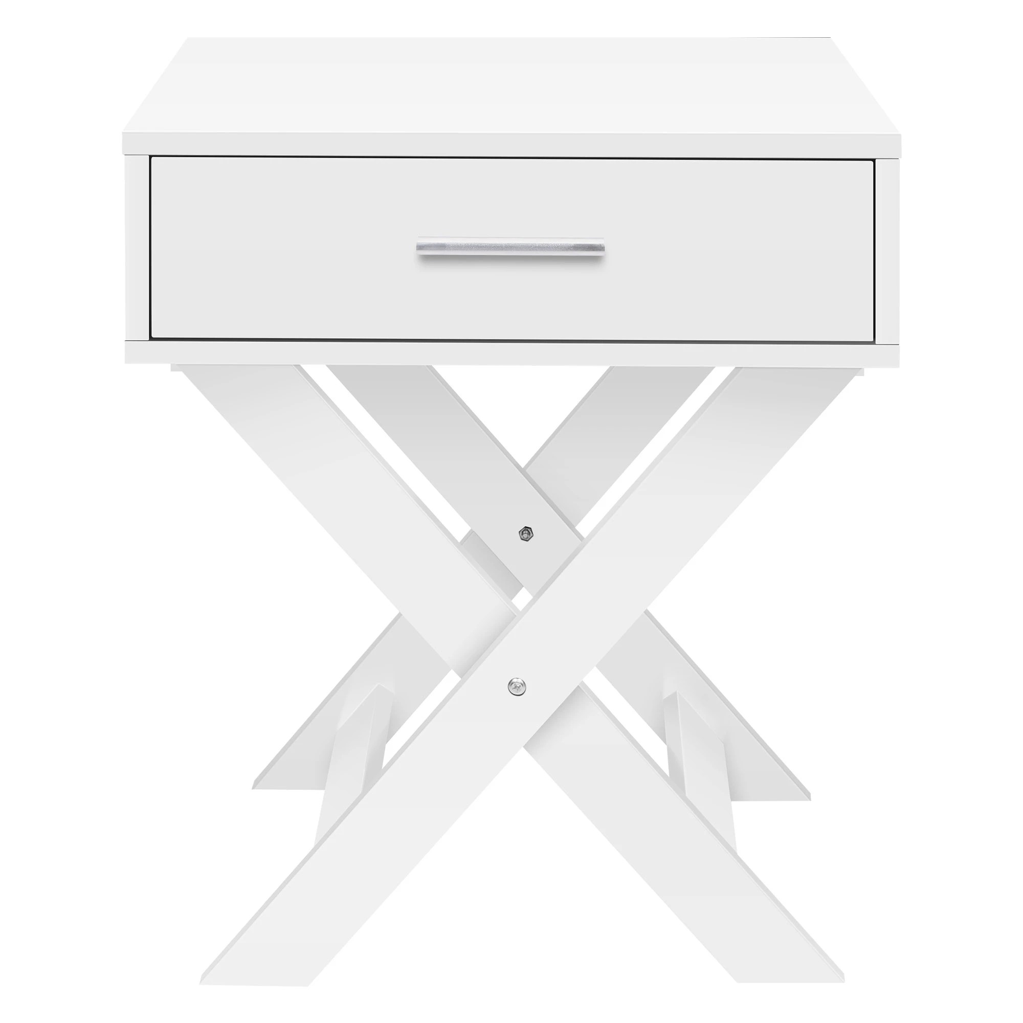 2 Alfordson Bedside Table Nightstand Side Storage Cabinet French Country - White, 2 of 10