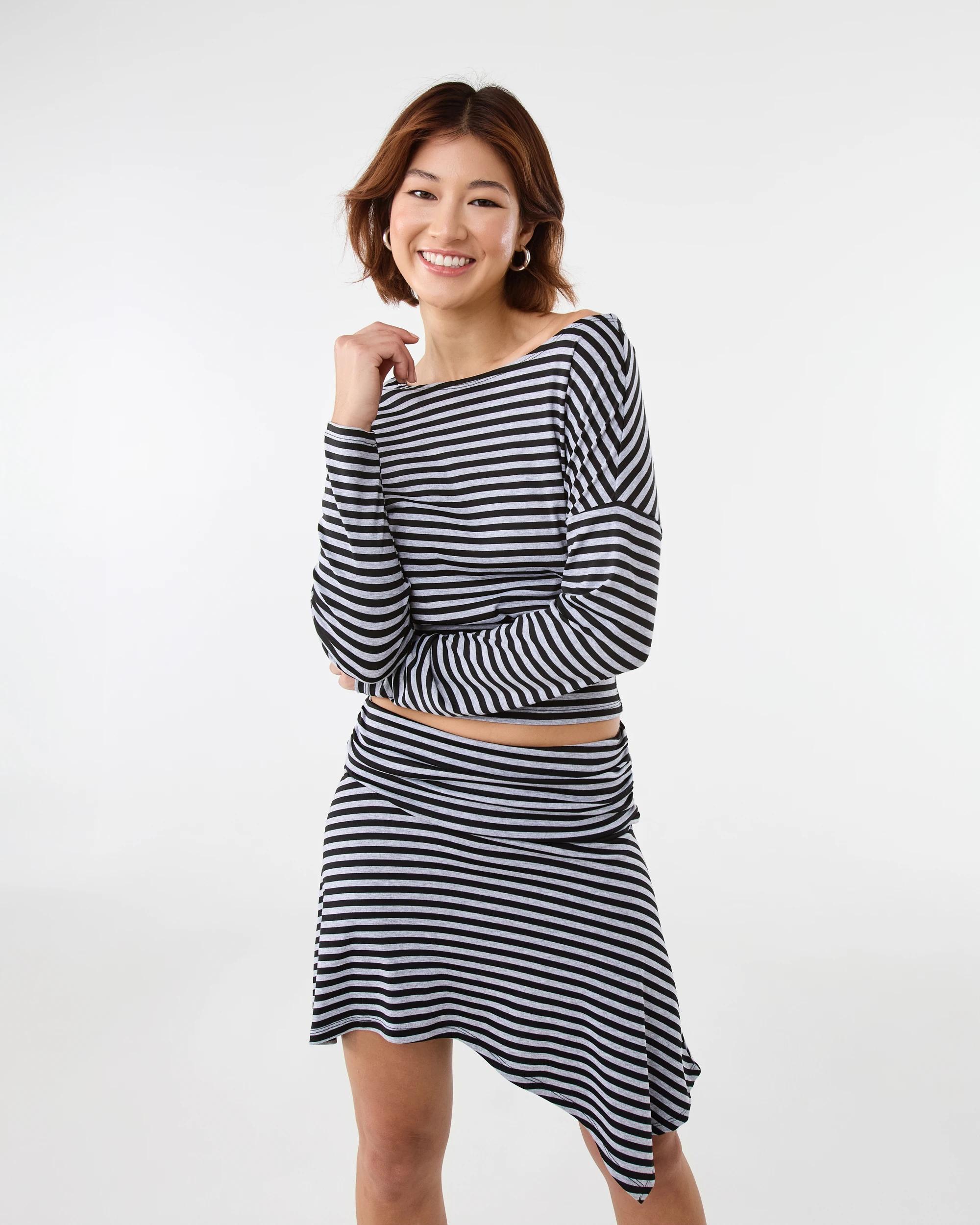 7 Mini Hanky Hem Skirt Stripe, 7 of 7