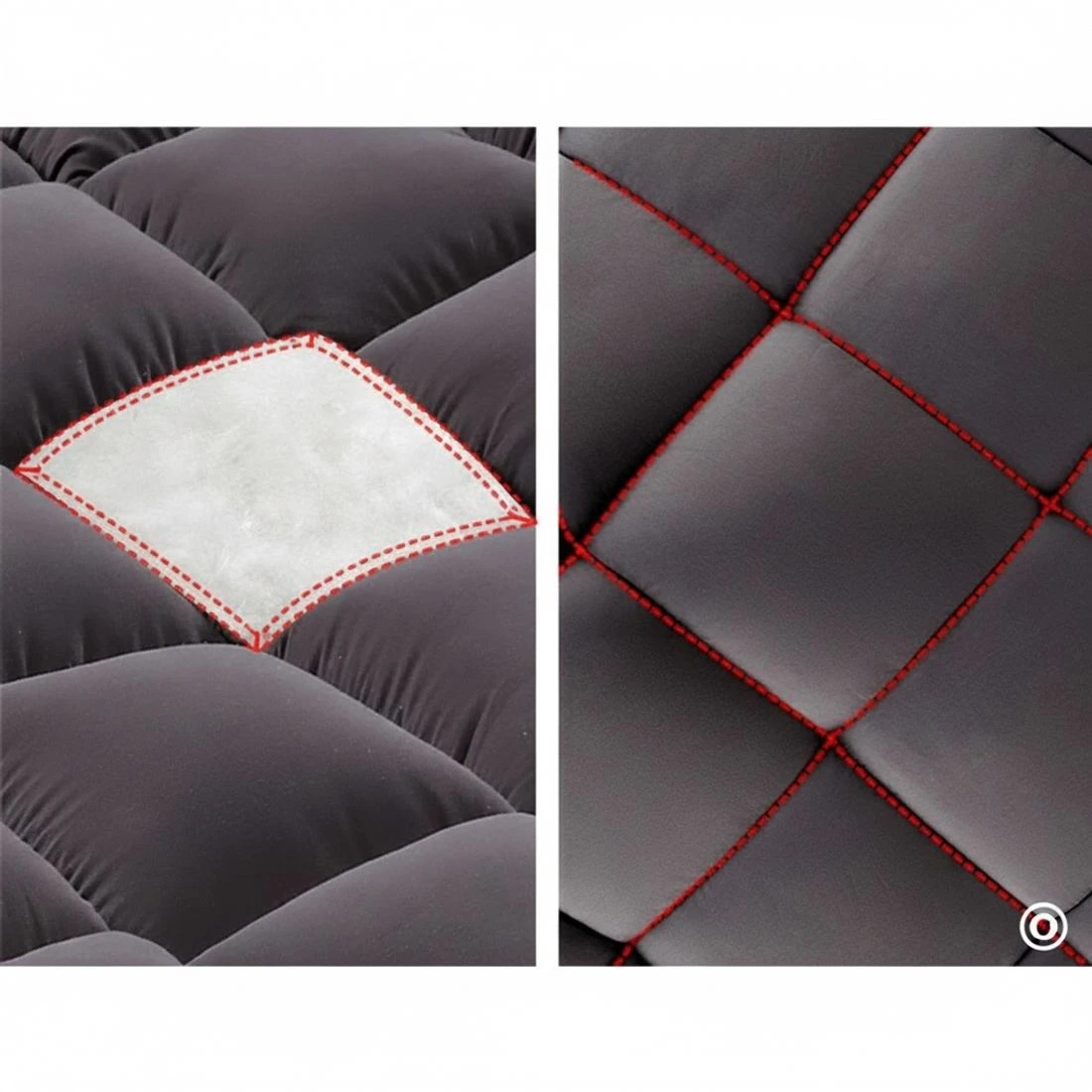 7 Giselle Bedding Bamboo Charcoal Filling Pillowtop Topper 1000GSM 5cm Thick Pillowtop Pad - Single Bed - Charcoal, 7 of 8