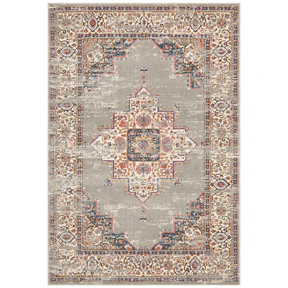 1 Rug Culture Babylon 211 Grey - Power-loomed Polypropylene Rug - Grey, 1 of 7
