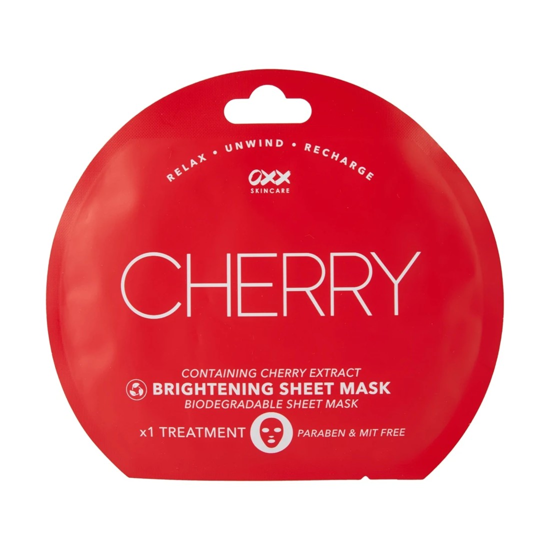 1 OXX Skincare Brightening Sheet Mask 20ml - Cherry Extract, 1 of 2
