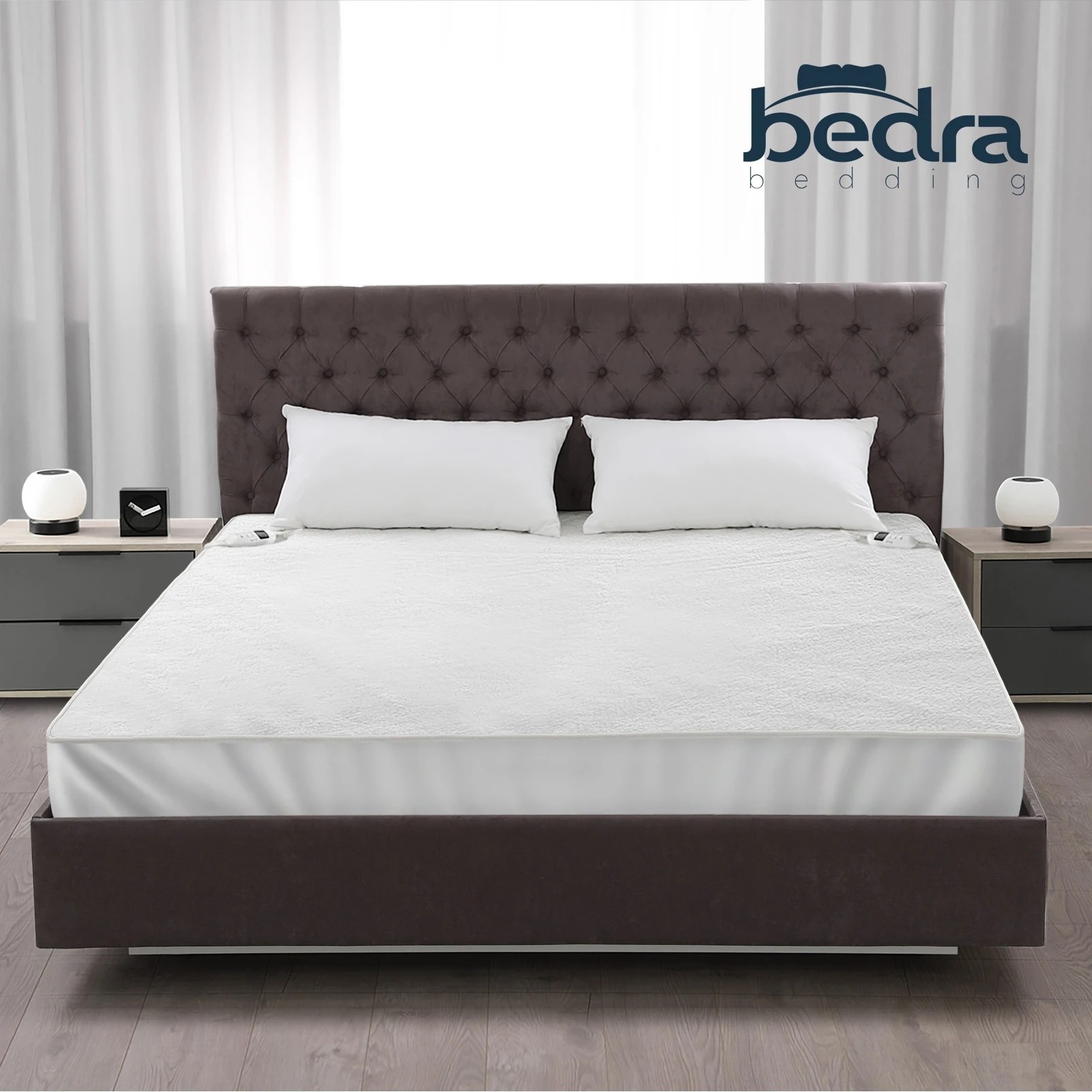 10 Bedra Bedding  Electric Blanket Fleece Heated Fully Fitted Winter Pad Washable King - King Bed - White, 10 of 10