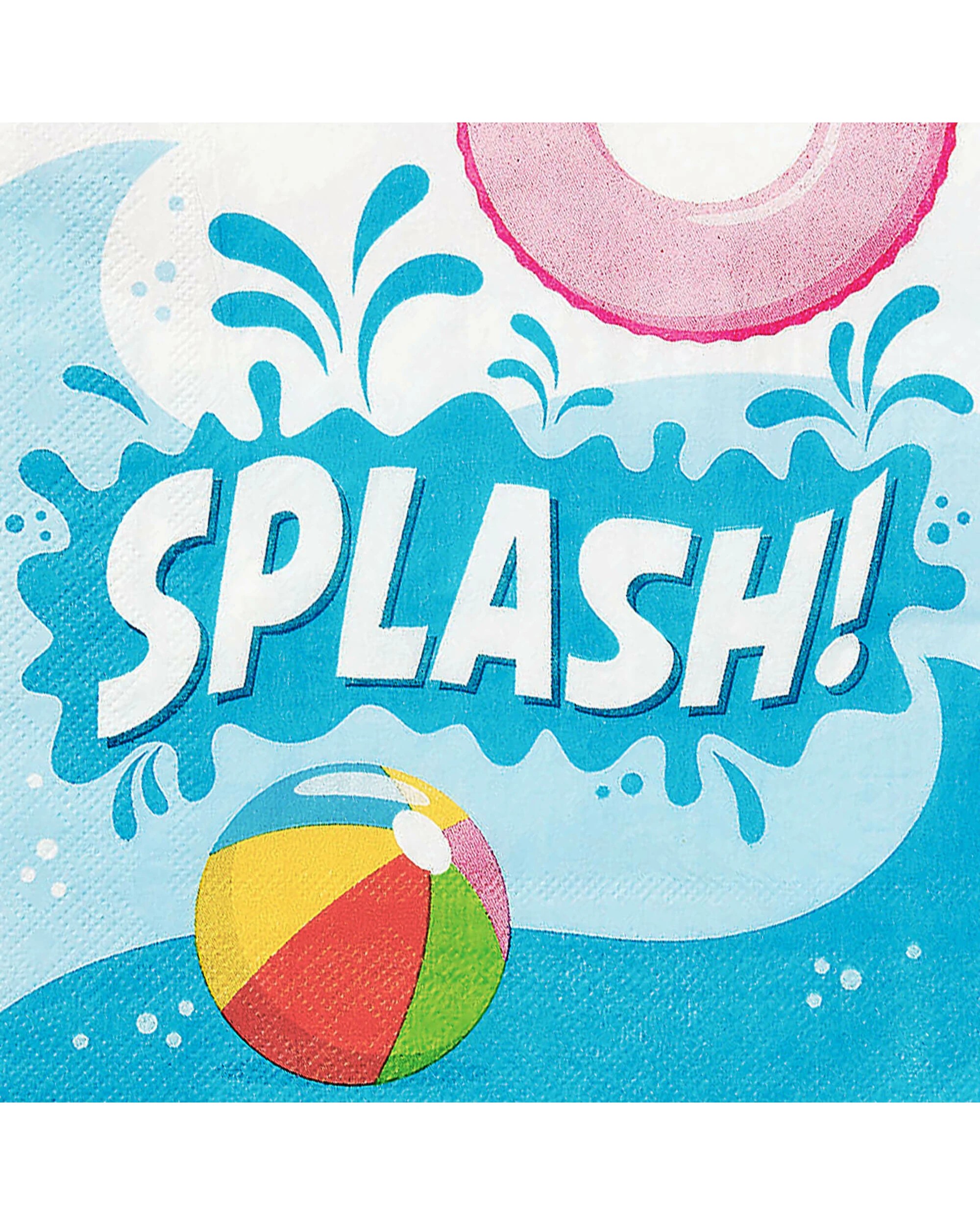 1 Oriental Trading Summer Pool Party Large Napkins Serviettes Pack of 16 - Multi, 1 of 1