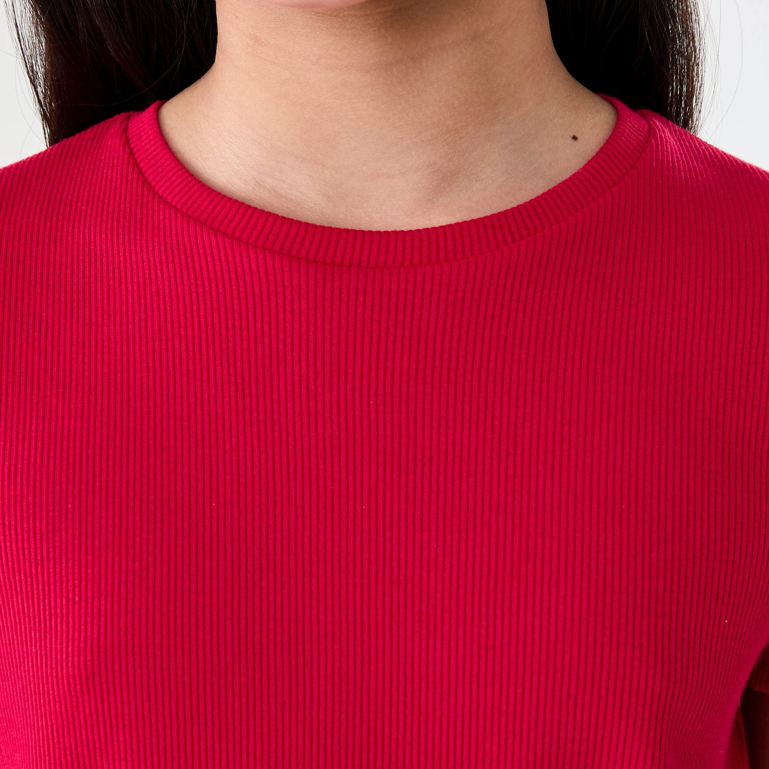 4 Short Sleeve Rib Top Lolli Red, 4 of 6