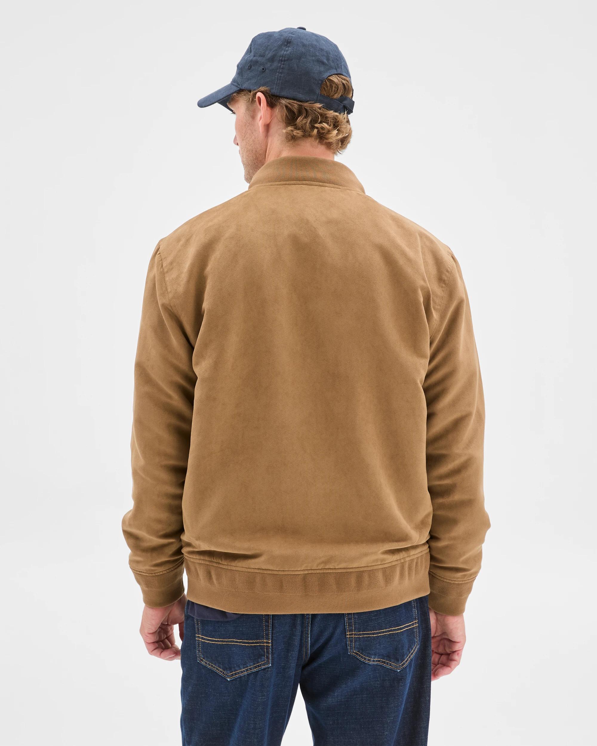 7 Target Man Faux Suede Bomber Jacket TAN, 7 of 7