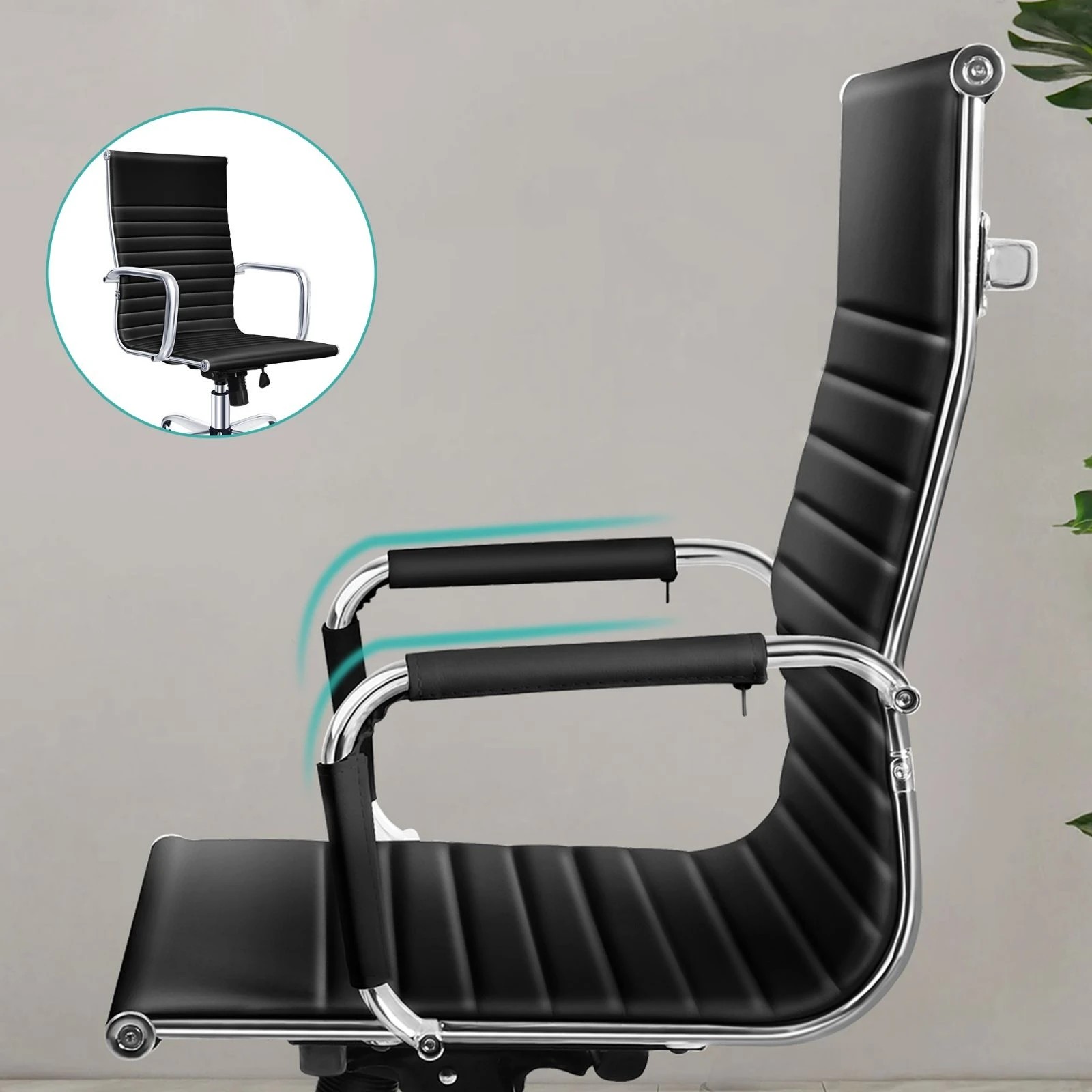 8 Alfordson Office Chair Ergonomic Executive Computer Seat Gaming High Back - Black, 8 of 10