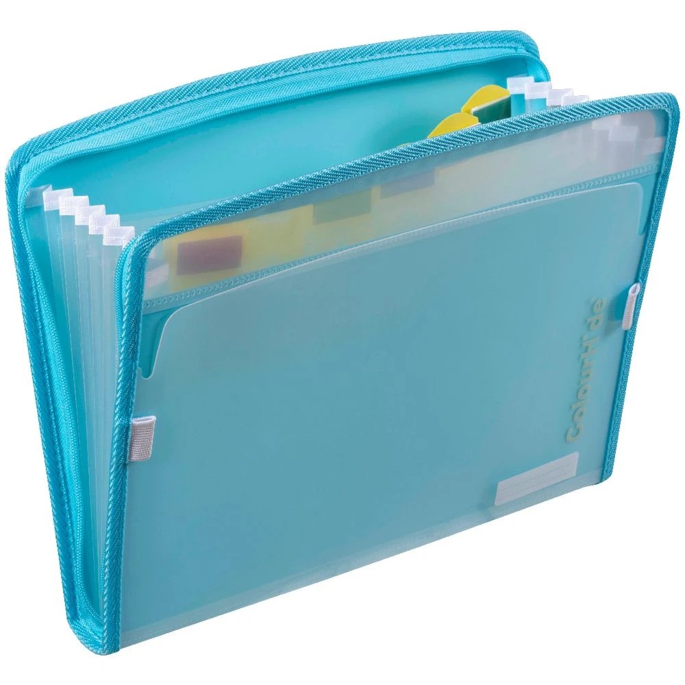 2 Colourhide Zip It Expanding File Sky Blue, 2 of 3