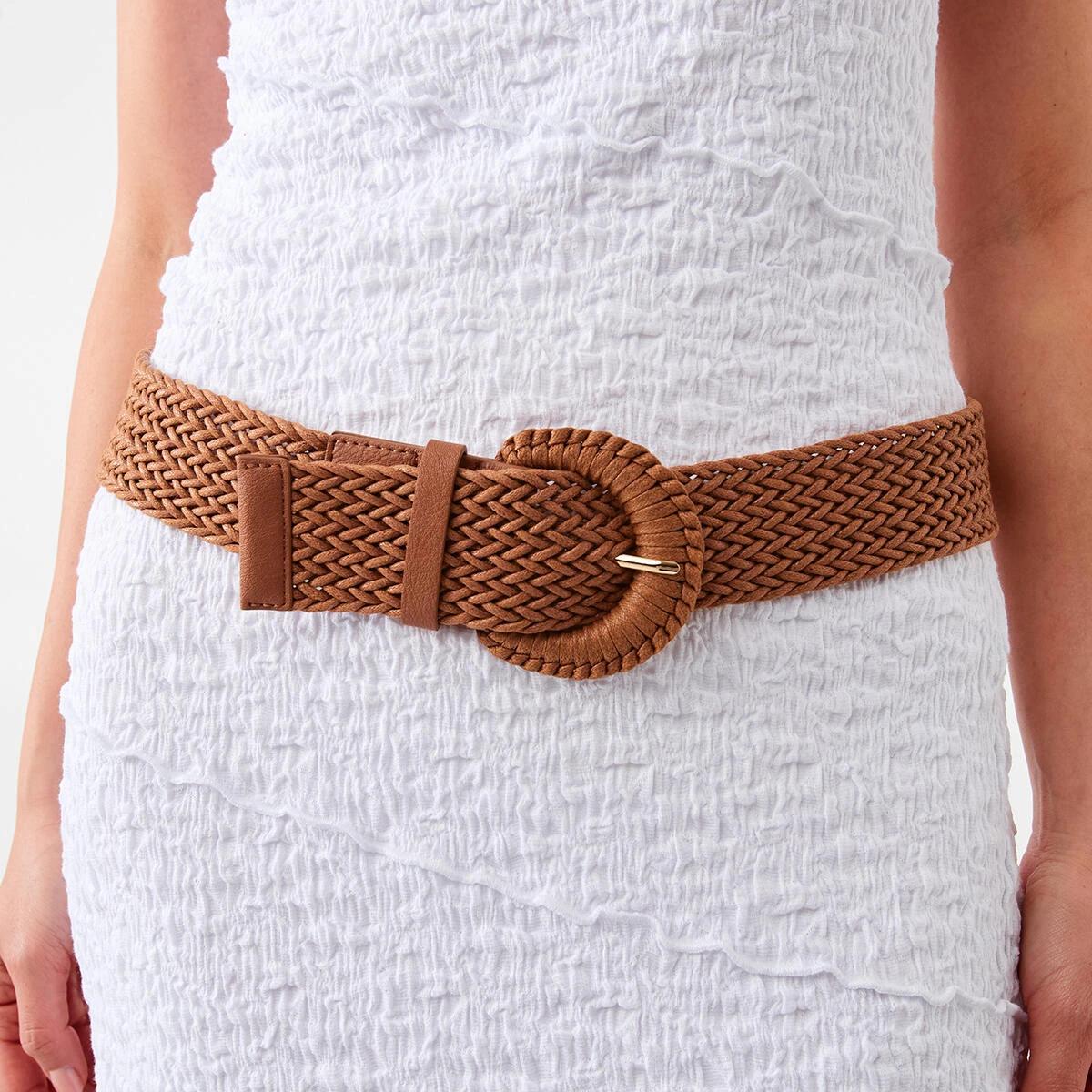 3 Woven D Belt Tan, 3 of 3