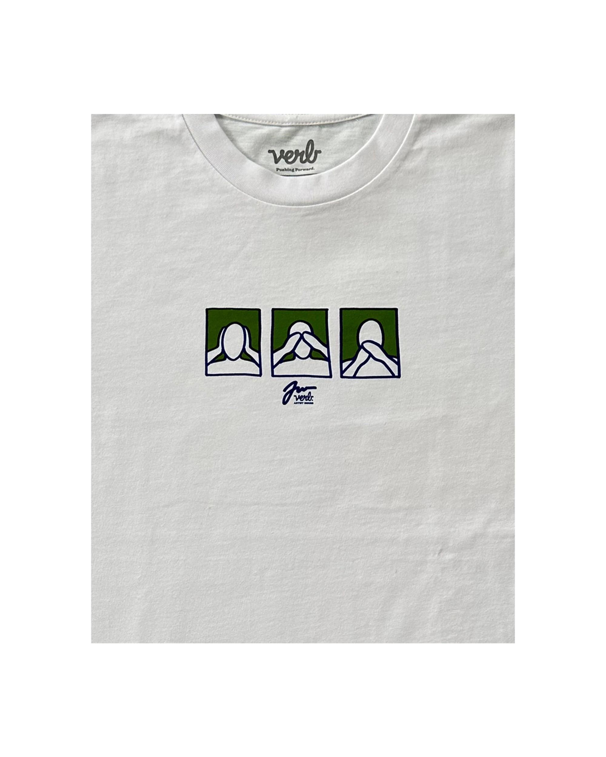 2 Verb Hear Men See Speak Artist Series Jeremy Wray Tshirt Sport WHITE, 2 of 3
