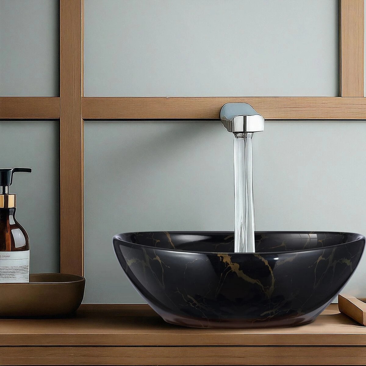 3 LUXSUITE Bathroom Sink Basin Vessel Washing Vanity Bowl Countertop Above Counter Toilet Hand Wash Modern Oval, 3 of 7