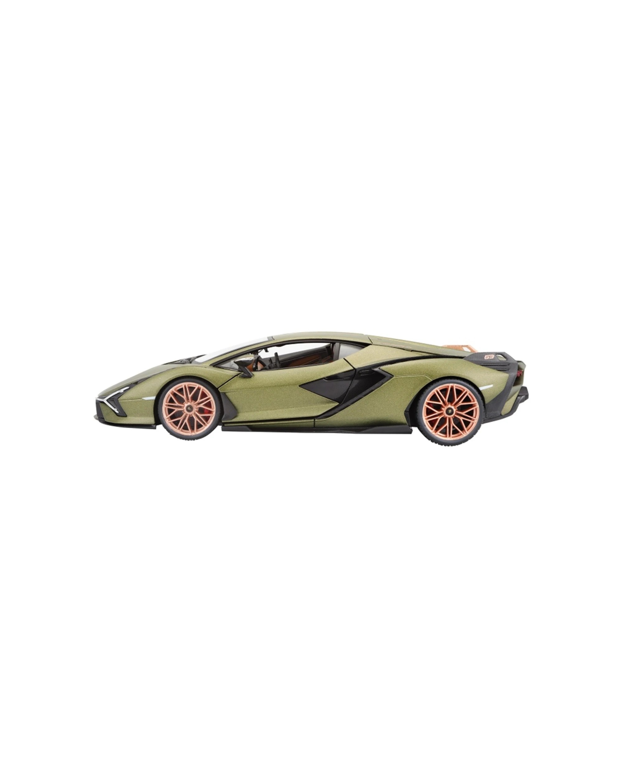 4 Bburago 2019 Lamborghini Sian FKP 37 Model Car Toy - Green, 4 of 8