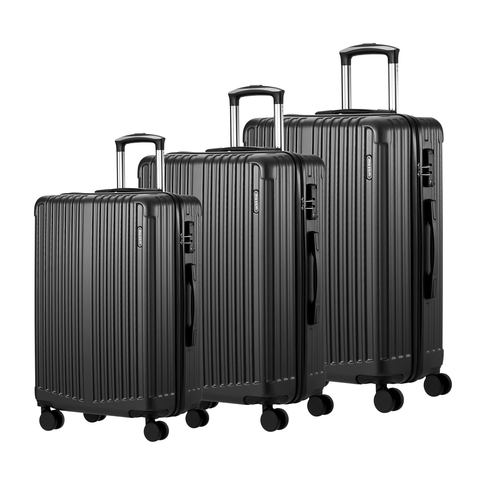 1 Mazam 3PCS Luggage Suitcase Trolley Set TSA Lock Hard Case - Grey, 1 of 9