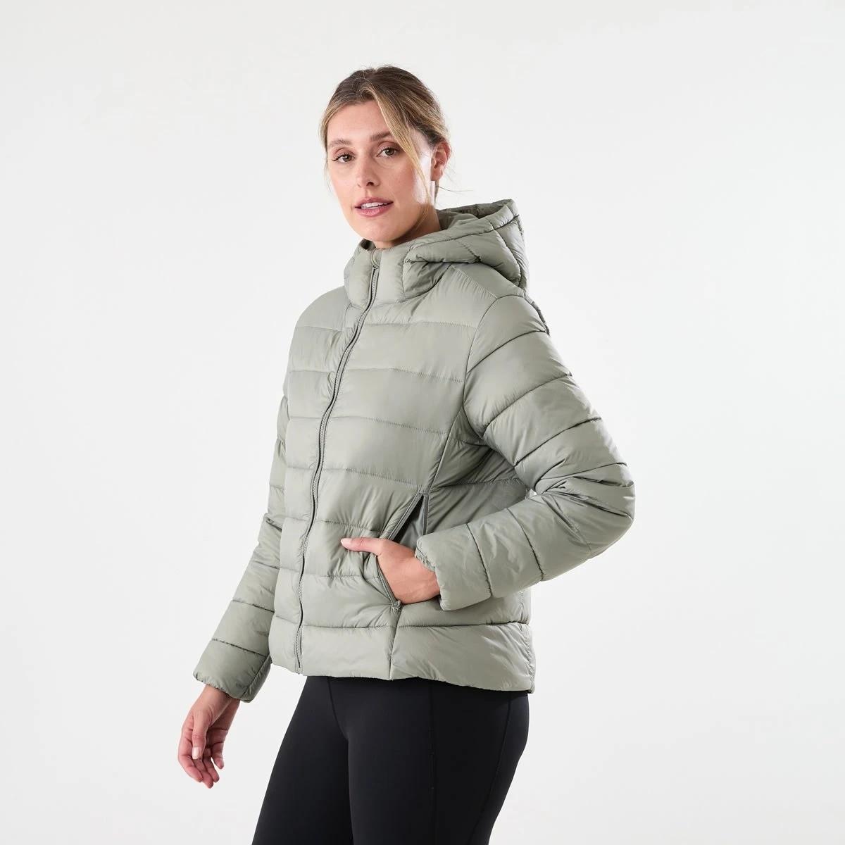 3 Active Womens Packable Puffer Jacket Soft Khaki, 3 of 7