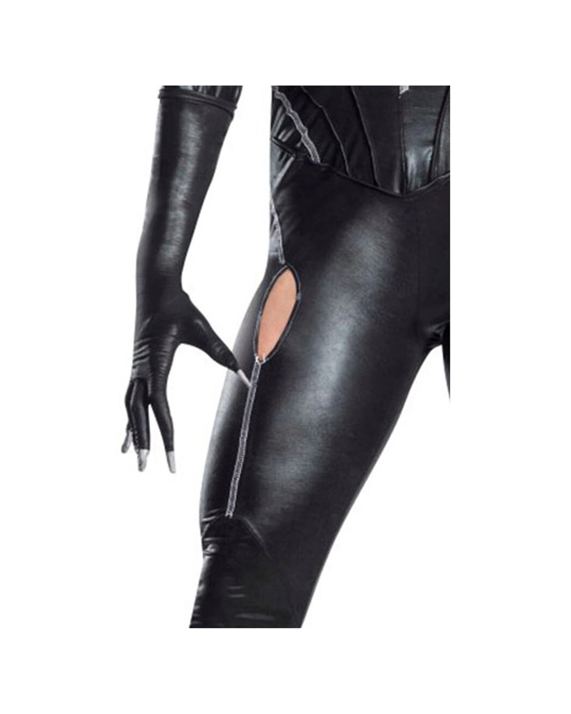 3 Dc Comics Catwoman Deluxe Michelle Pfeiffer Womens Dress Up Costume Size XS - Black, 3 of 4