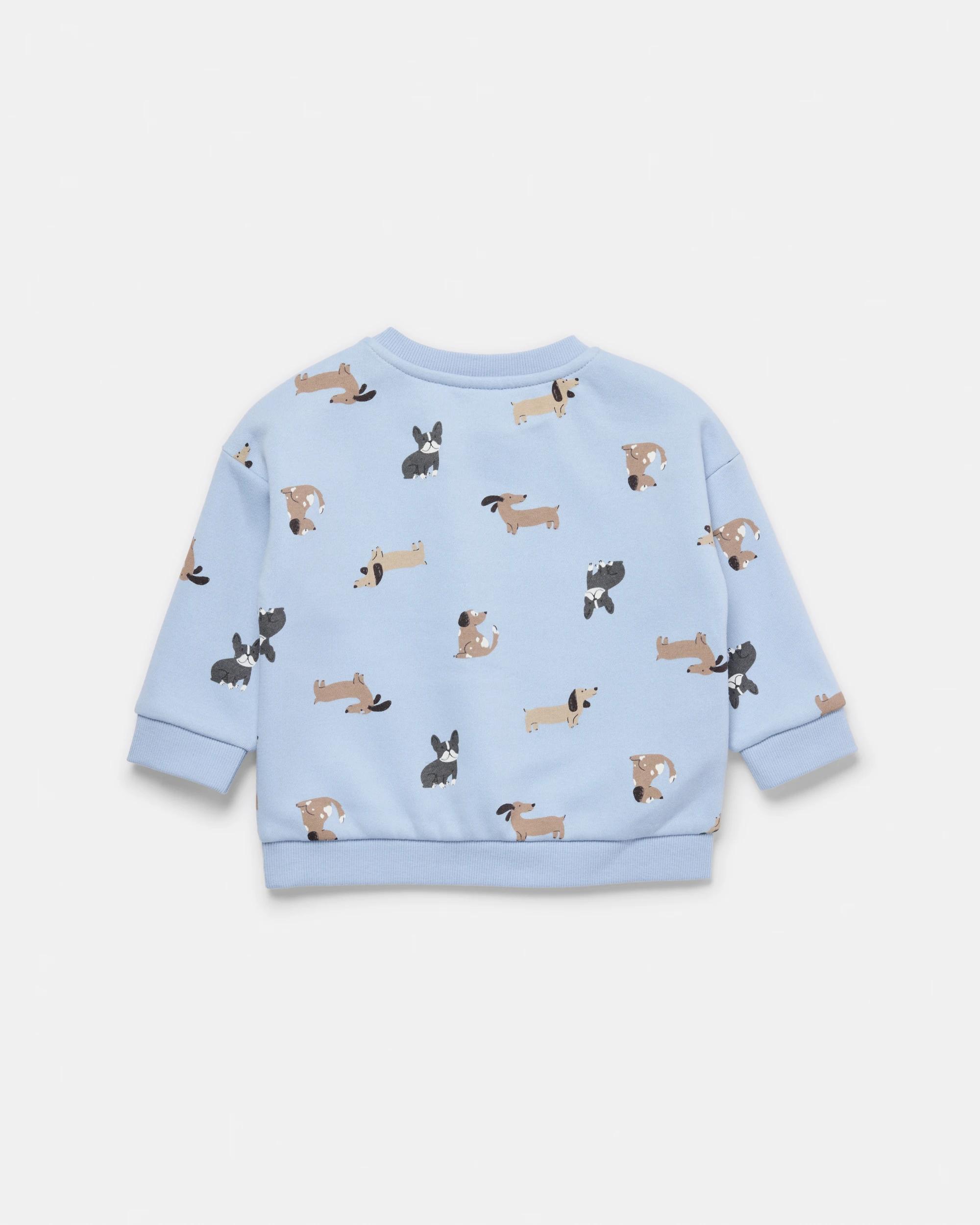 2 Drop Shoulder Sweatshirt Blu Dogs, 2 of 3
