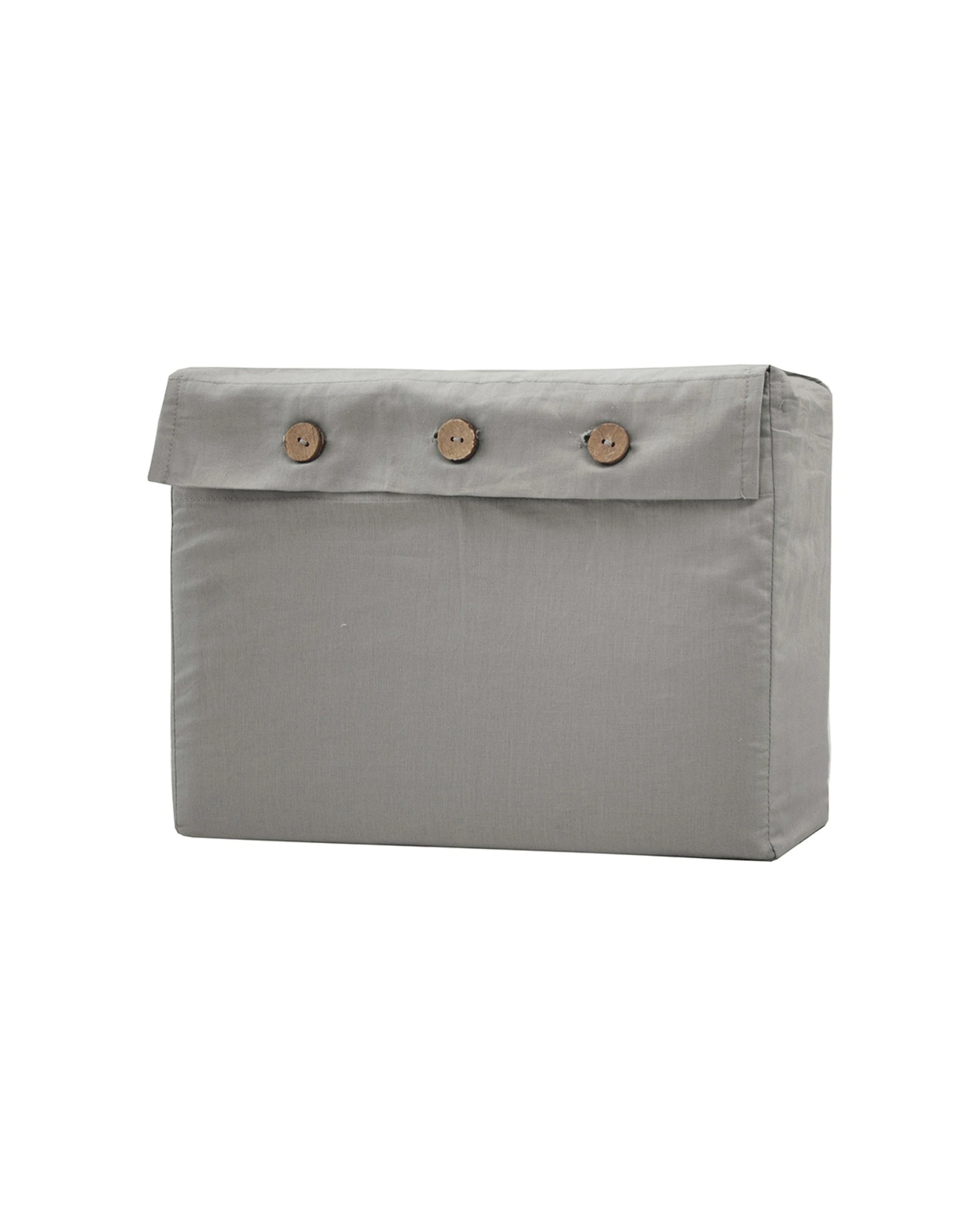 2 Bambury Temple Organic Cotton Sheet Set Home Bedding - Single Bed - Grey, 2 of 3