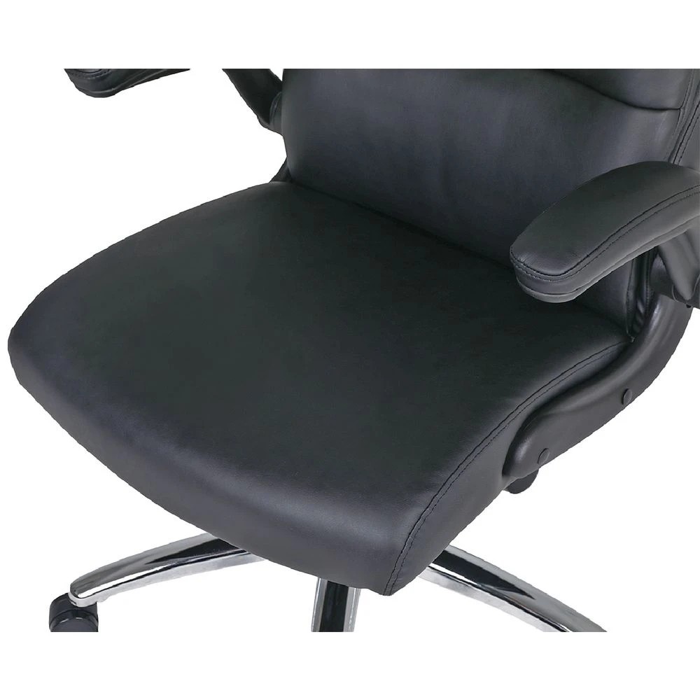 8 J.Burrows Stanton PU Chair Black Ergonomic Chairs and Desk Chairs, 8 of 10