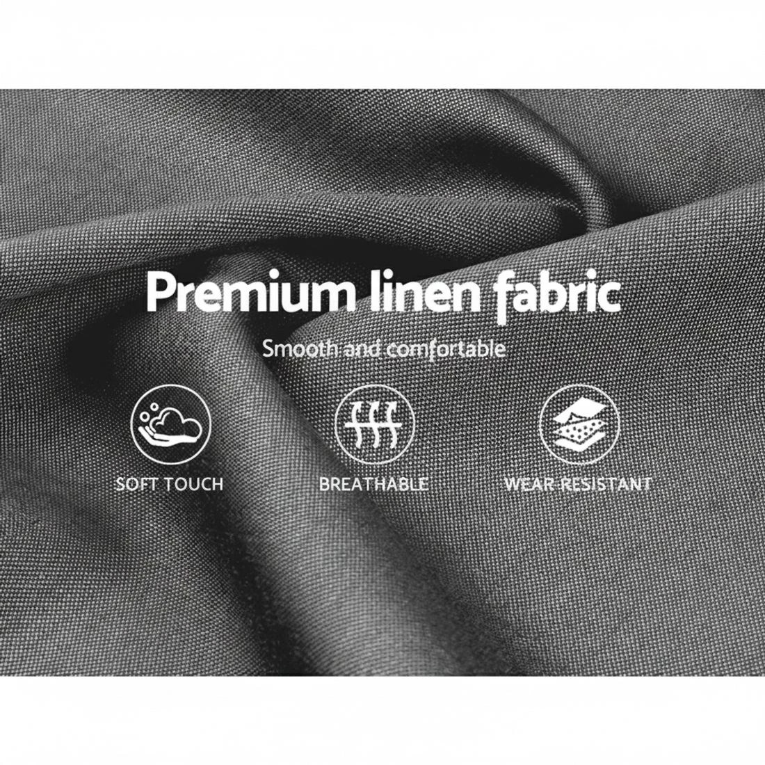 6 Artiss Bed Frame Double Size Gas Lift Base  TOKI - Grey, 6 of 8