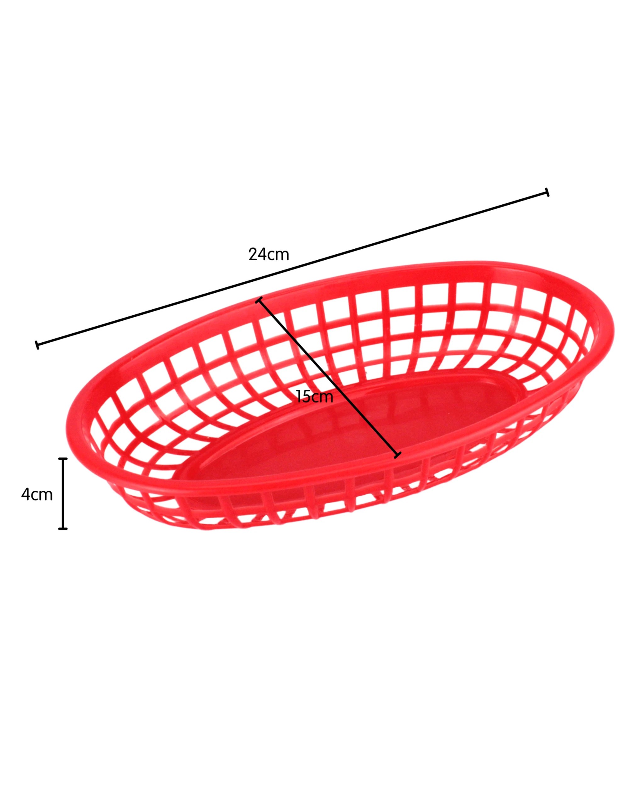 2 Artwrap Oval Serving Baskets Pack of 6 - Red, 2 of 4
