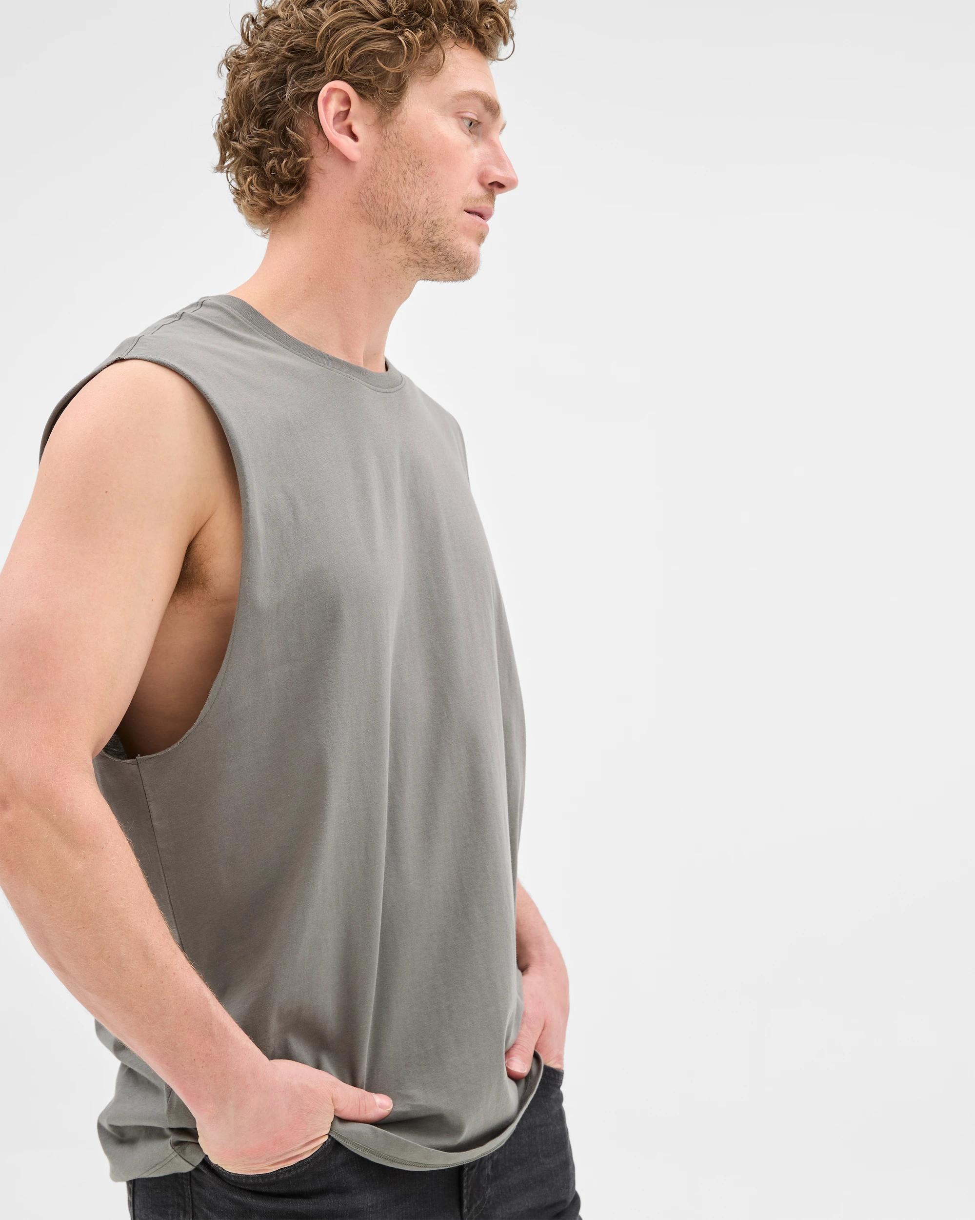 3 Target Australian Cotton Plain Tank Top GUNMETAL, 3 of 7