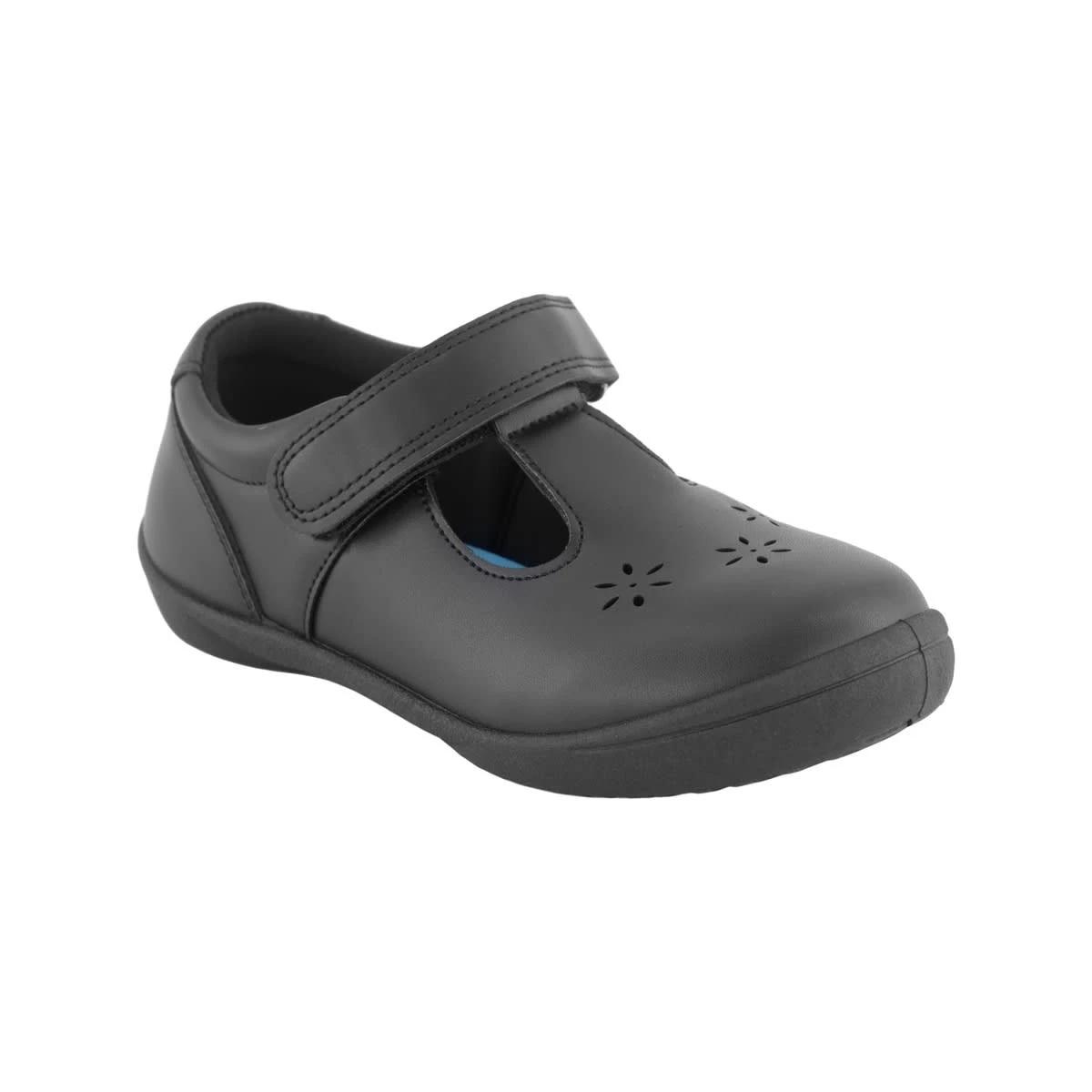 1 Senior T-Bar School Shoes Black, 1 of 6