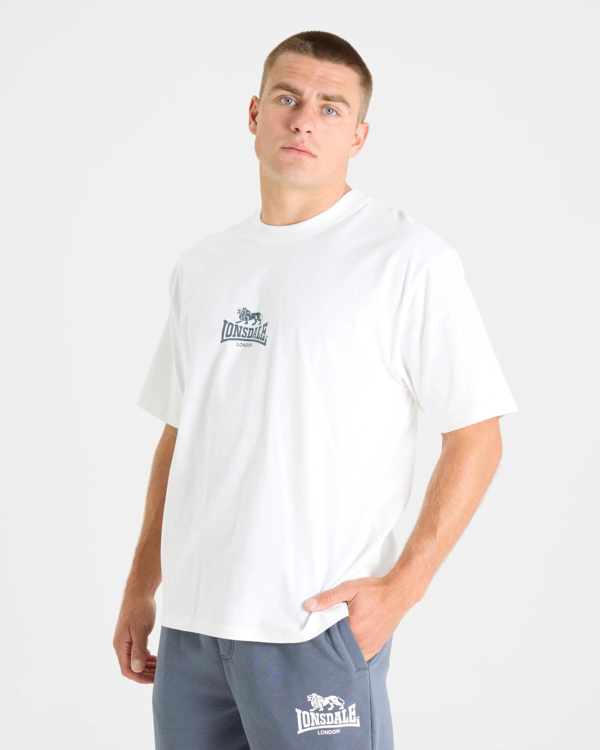 1 Lonsdale London Varsity Short Sleeve T-Shirt WHITE, 1 of 5