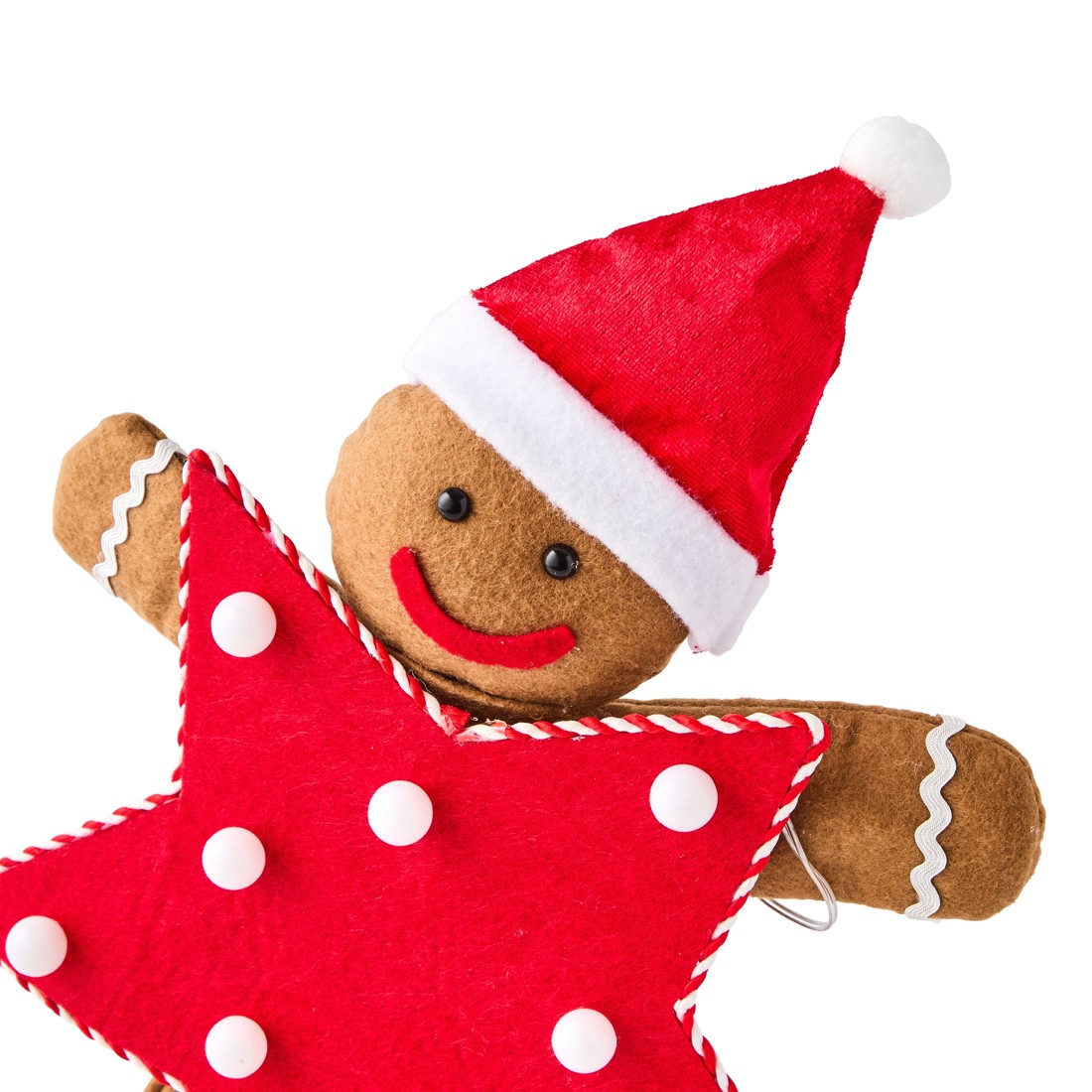 5 LED Light Up Gingerbread Tree Topper, 5 of 7