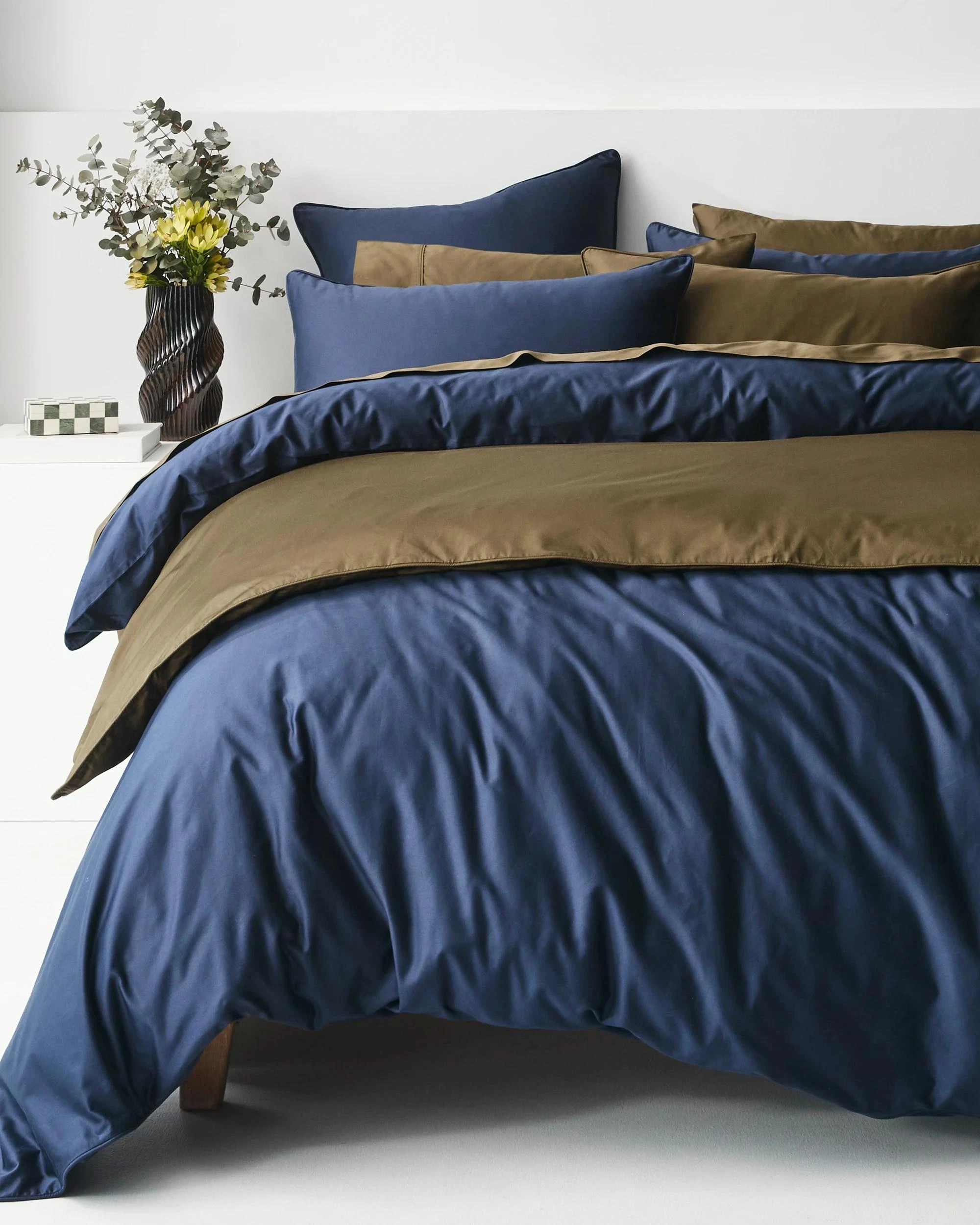 1 Target Eden Luxury Egyptian Cotton Quilt Cover Set - Super King Bed - Blue, 1 of 8