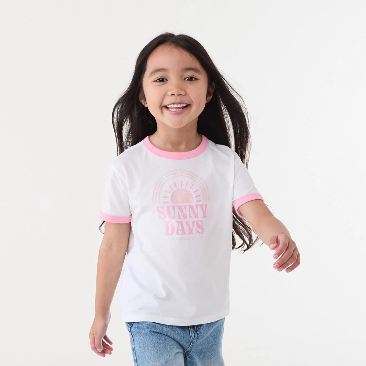 1 Ringer T-shirt SUNNY DAYS AHEAD WHITE, 1 of 6