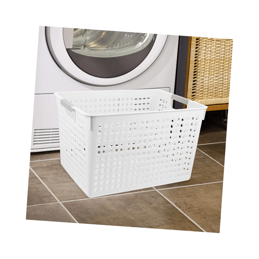 3 BR Home Premium Plastic Storage Basket with Grip Handles - 24 Pack, 3 of 5
