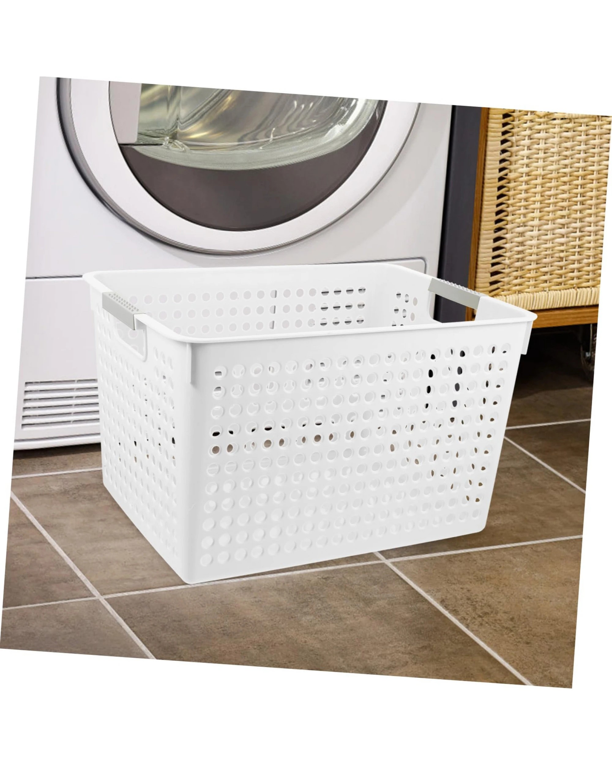 3 BR Home Premium Plastic Storage Basket with Grip Handles - 24 Pack, 3 of 5