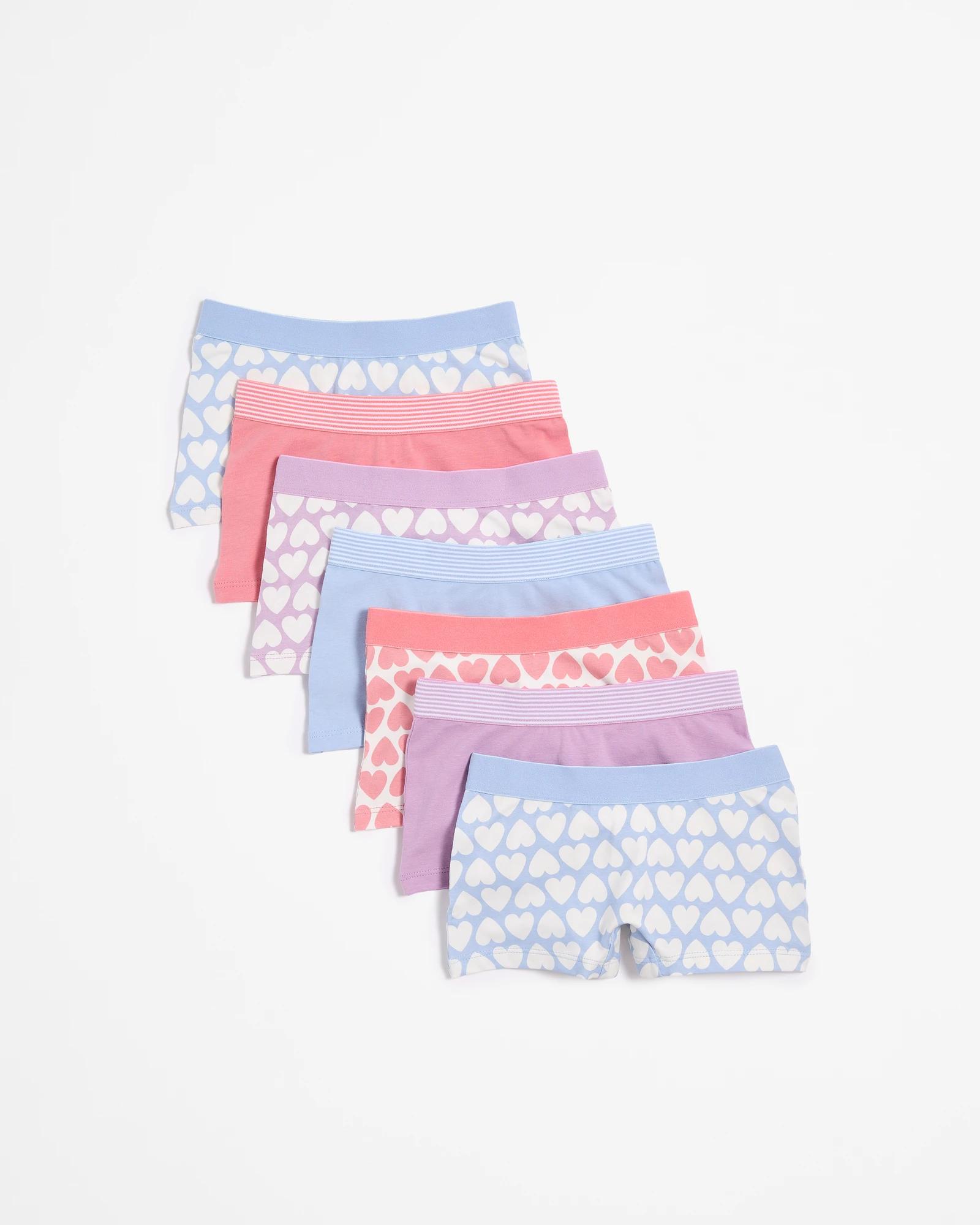 1 Girls Maxx Shortie 7 Pack HEARTS, 1 of 2