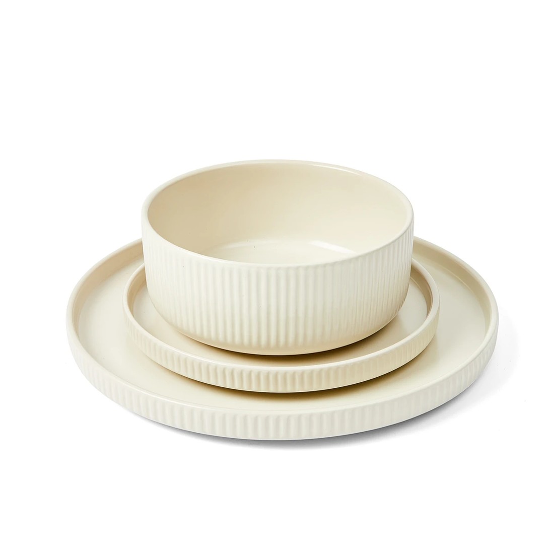 2 Taupe Linear 12 Piece Dinner Set, 2 of 8