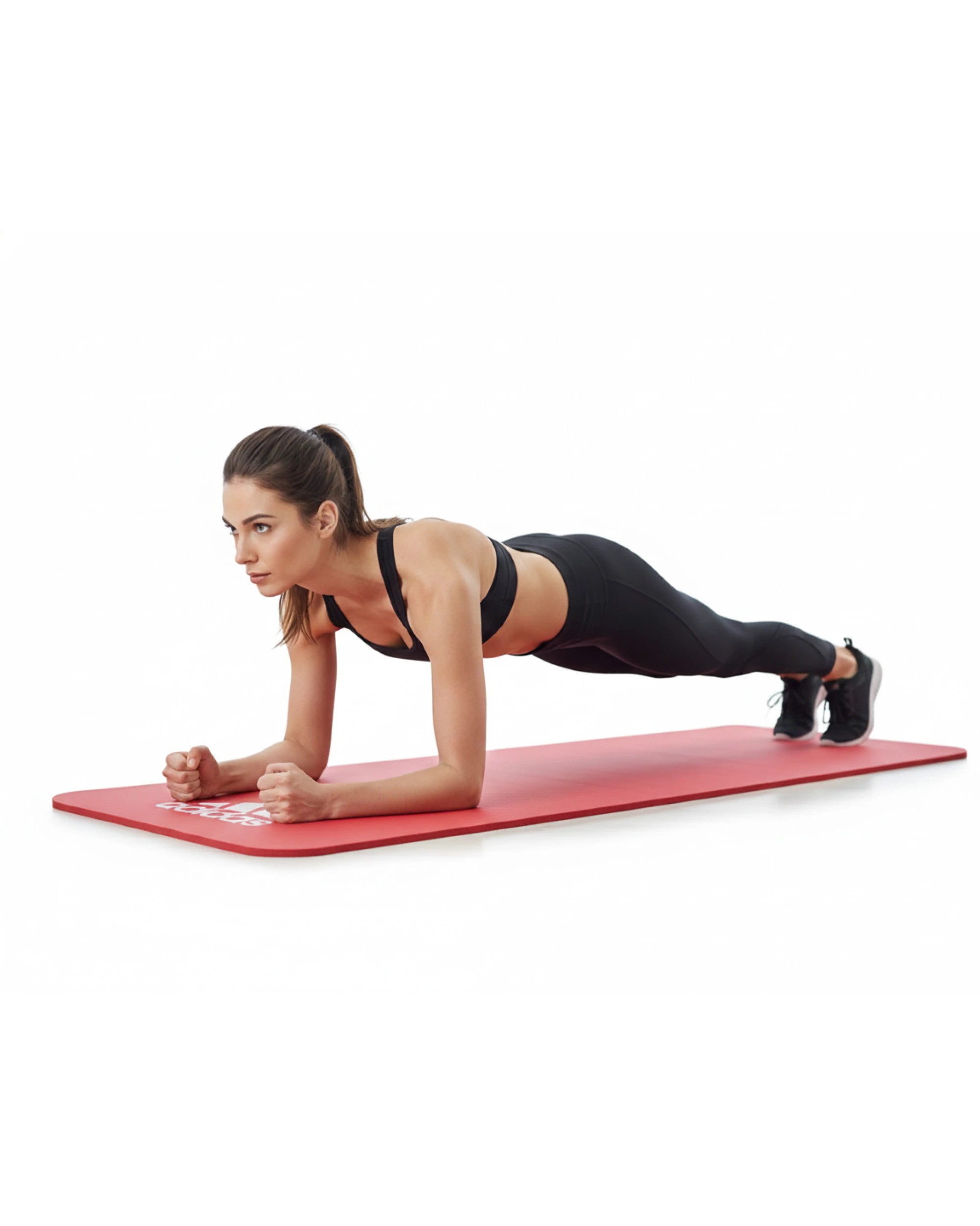 2 Adidas Fitness Mat 7mm Exercise Training Floor Gym Yoga Judo Pilates  - Red, 2 of 5