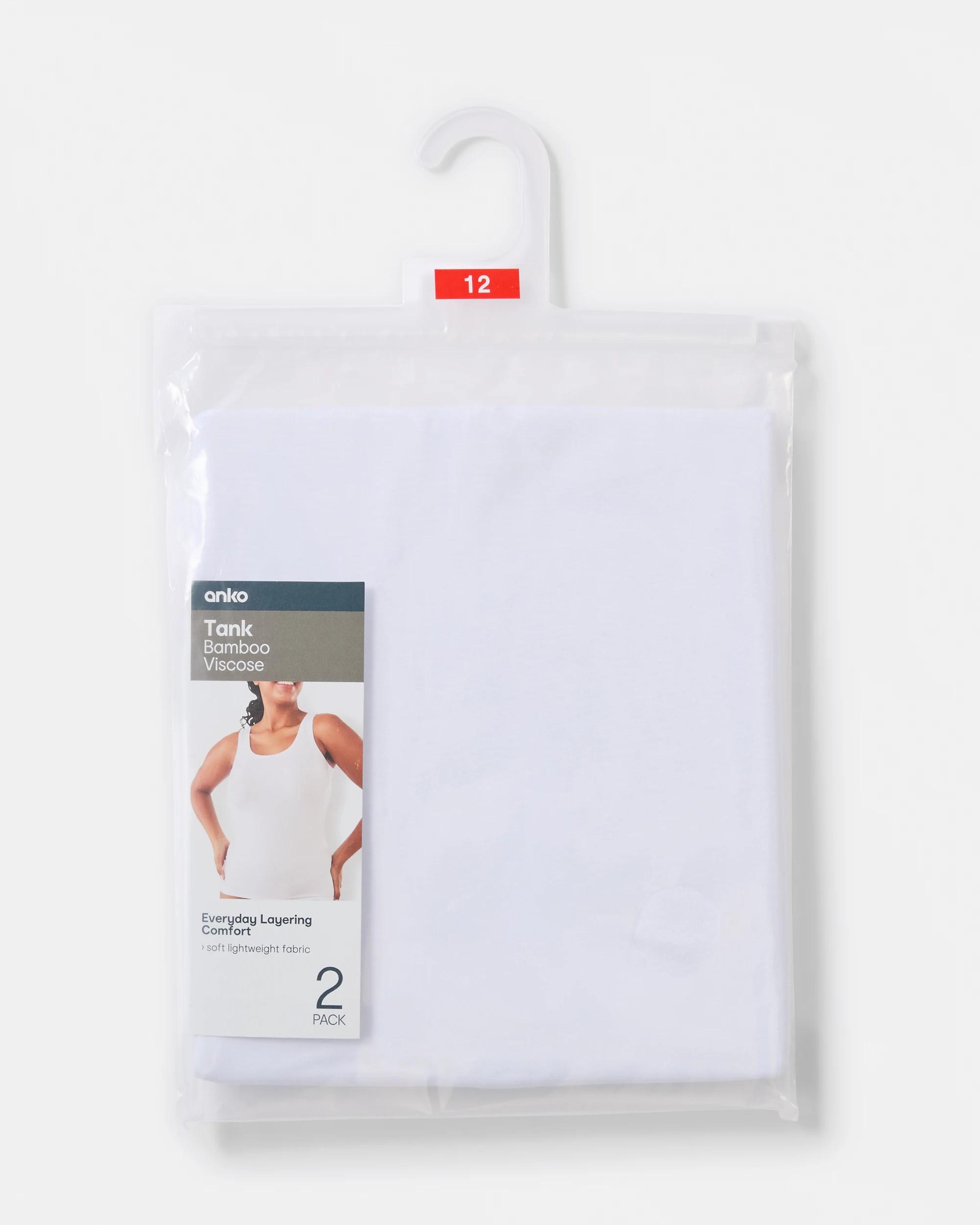 10 2 Pack Bamboo Thermal Tank White, 10 of 10