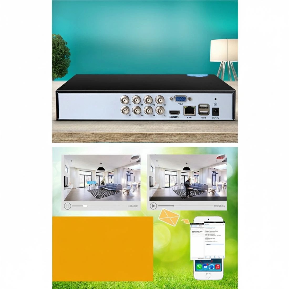 5 UL-tech 8CH DVR 1080P 5in1 CCTV Video Recorder - Black, 5 of 5