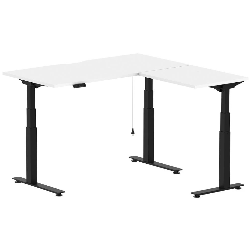 1 Stilford S2 Electric Corner Workstation 1500mm Black/White Desks, Tables and Workstations, 1 of 6