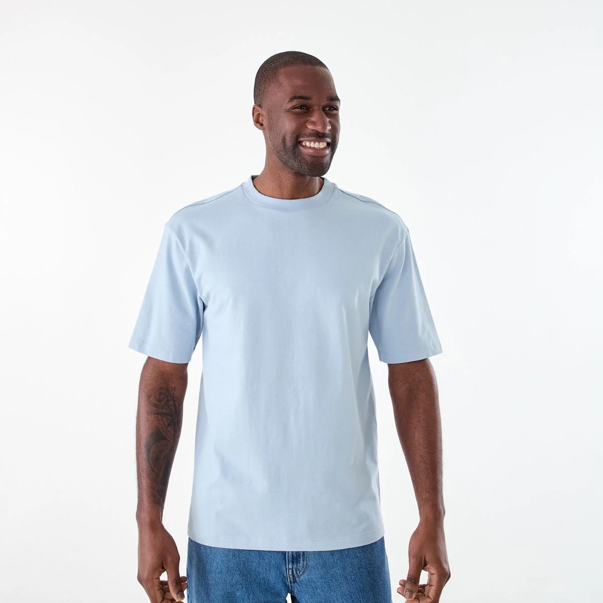 1 Oversized Heavyweight T-shirt FOG BLUE, 1 of 6