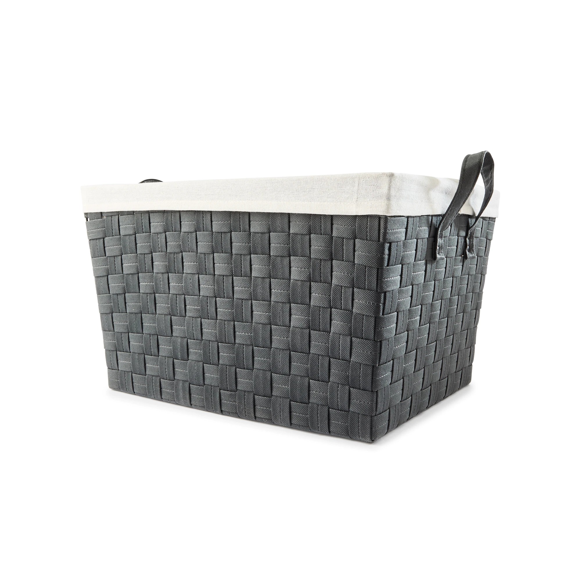 1 Non Woven Charcoal Basket with Liner - Large, Grey, 1 of 8