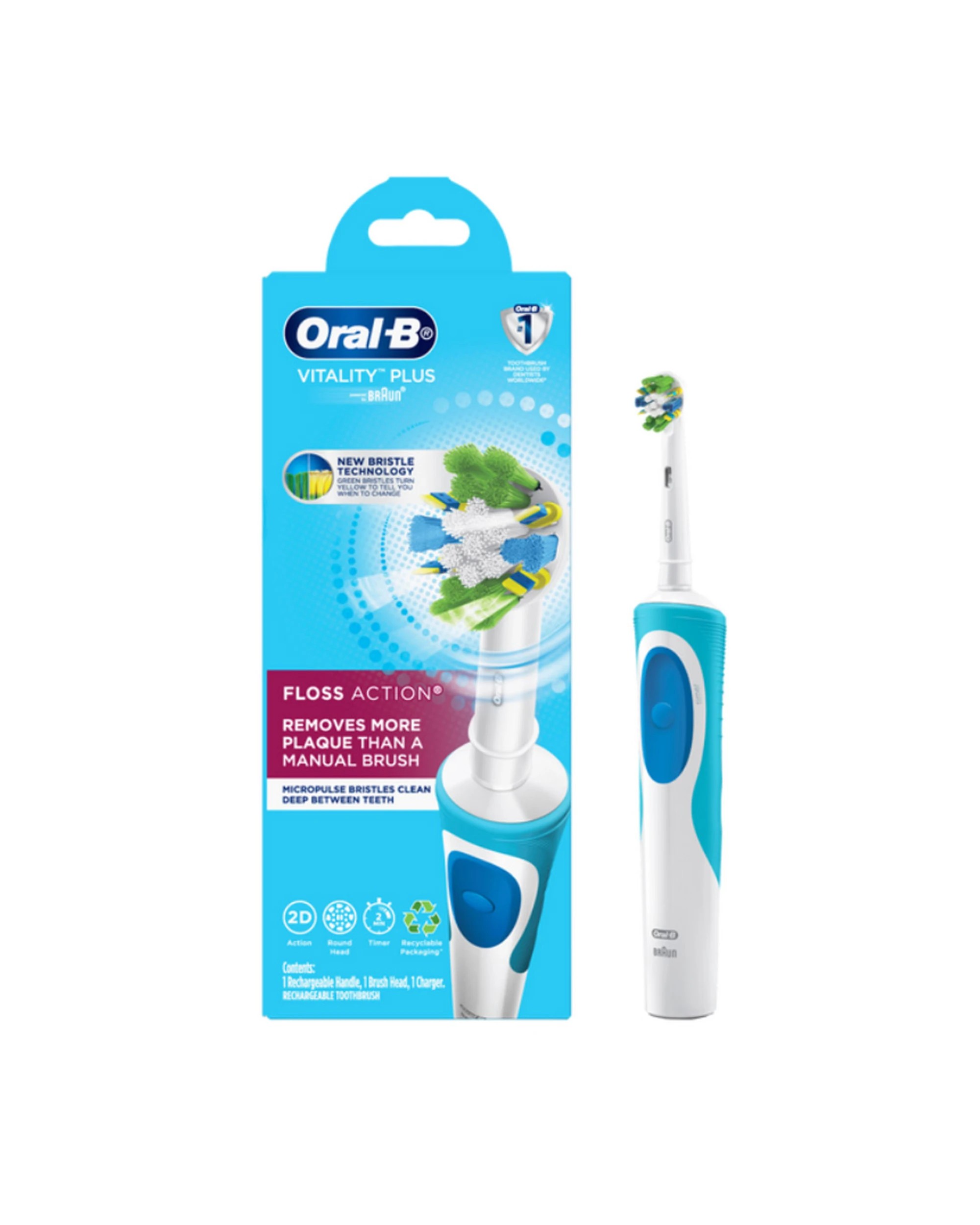 1 Oral-B Vitality Plus FlossAction Electric Toothbrush, 1 of 5