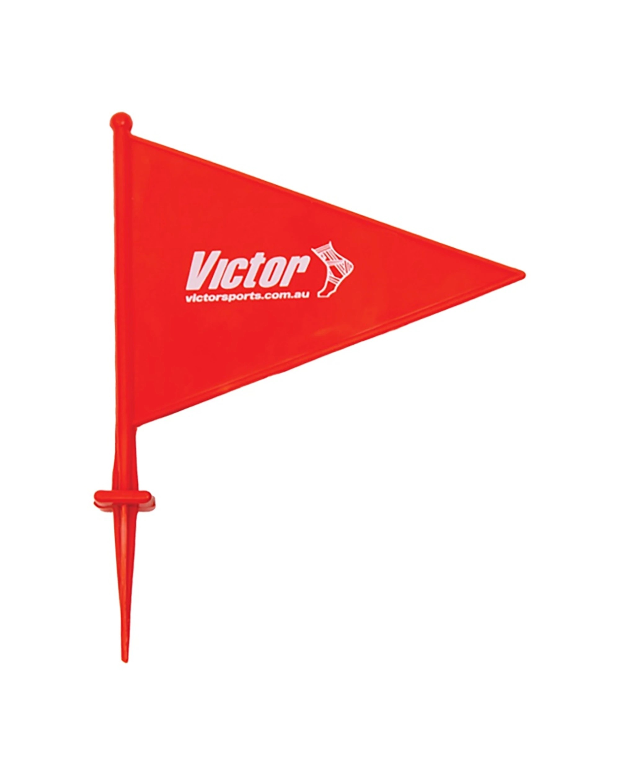 1 Victor Sports Field Marker Flag PVC Tall Spike Base 23cm Durable Plastic - Red, 1 of 1