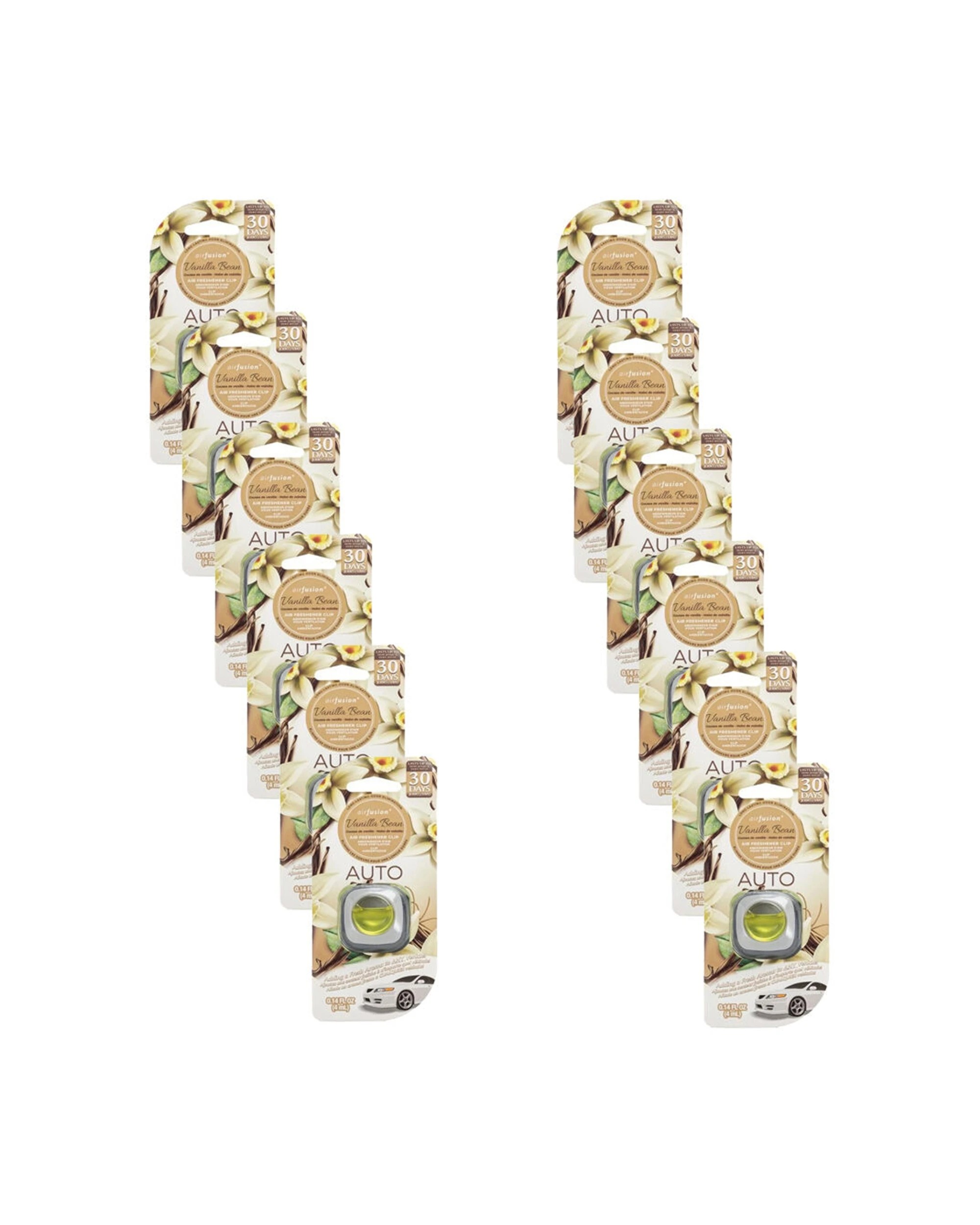1 Air Fusion 12PK Car Automotive Air Freshener Vent Clip 4ml Vanilla Bean - Multi, 1 of 3