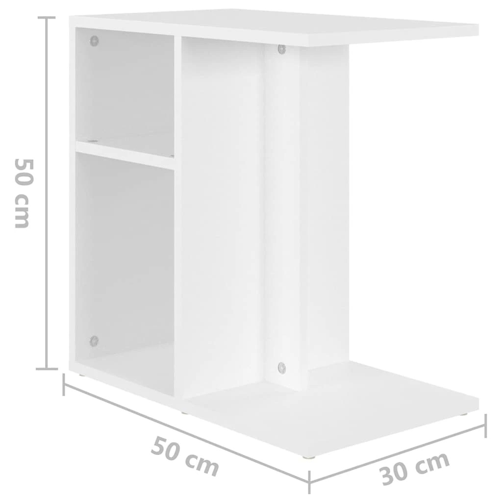 8 vidaXL Side table Ample Storage - White, 8 of 9
