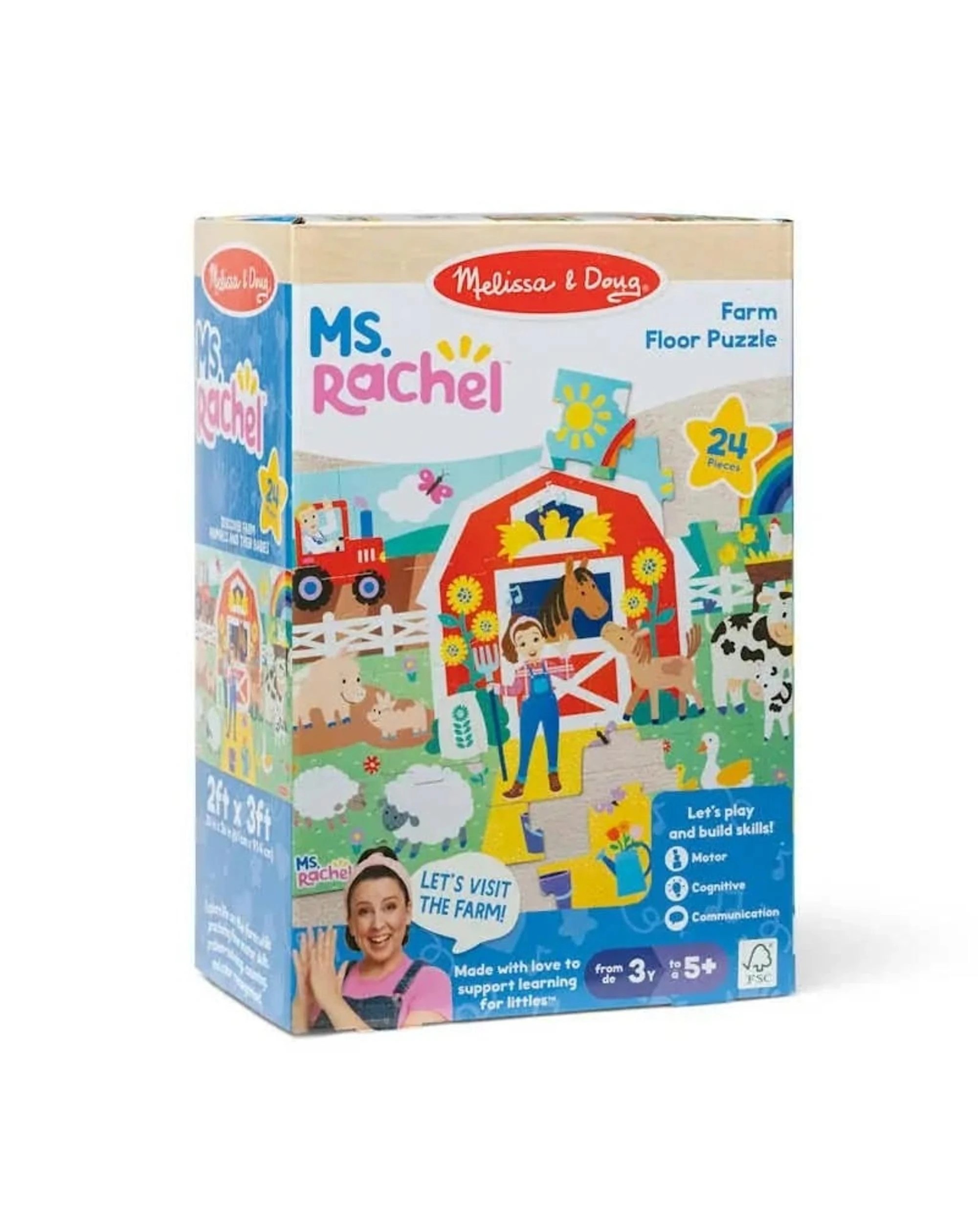 1 Melissa and Doug Ms Rachel Farm 24 Piece Floor Puzzle, 1 of 3