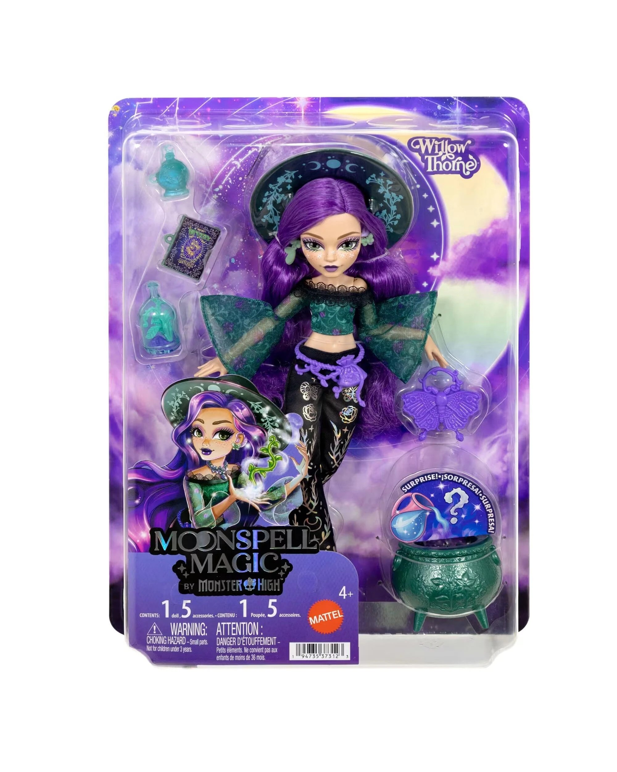 1 Monster High Moonspell Magic Willow Thorne Nature Witch Fashion Doll, 1 of 5