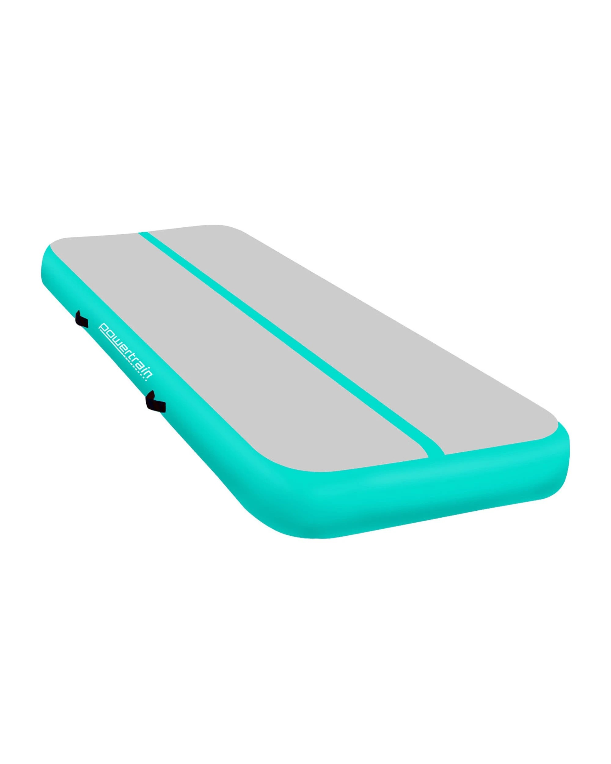 1 Powertrain Sports 6m x 2m Air Track Inflatable Gymnastics Mat, 20cm Thick - Green, 1 of 8