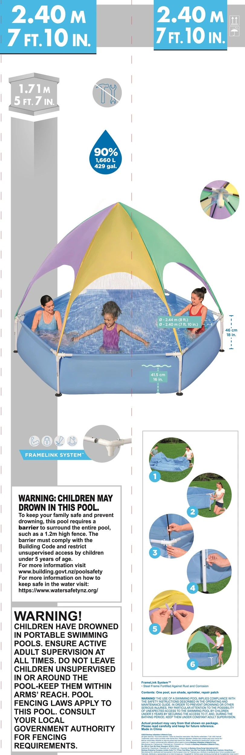 3 Bestway Shade Pool, 3 of 5