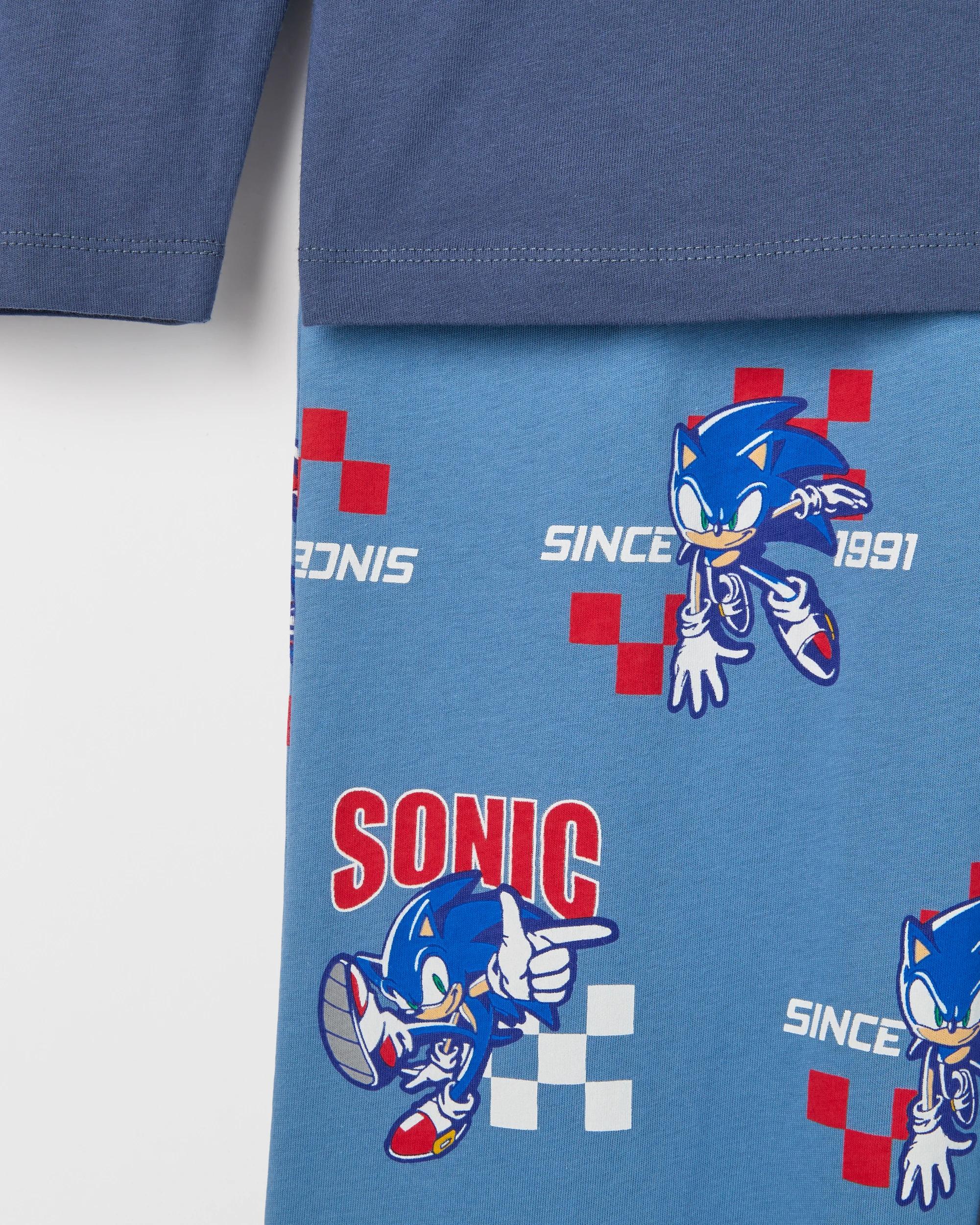 3 Sonic The Hedgehog Australian Cotton Jersey Older Boys Pyjama Set SONIC, 3 of 4