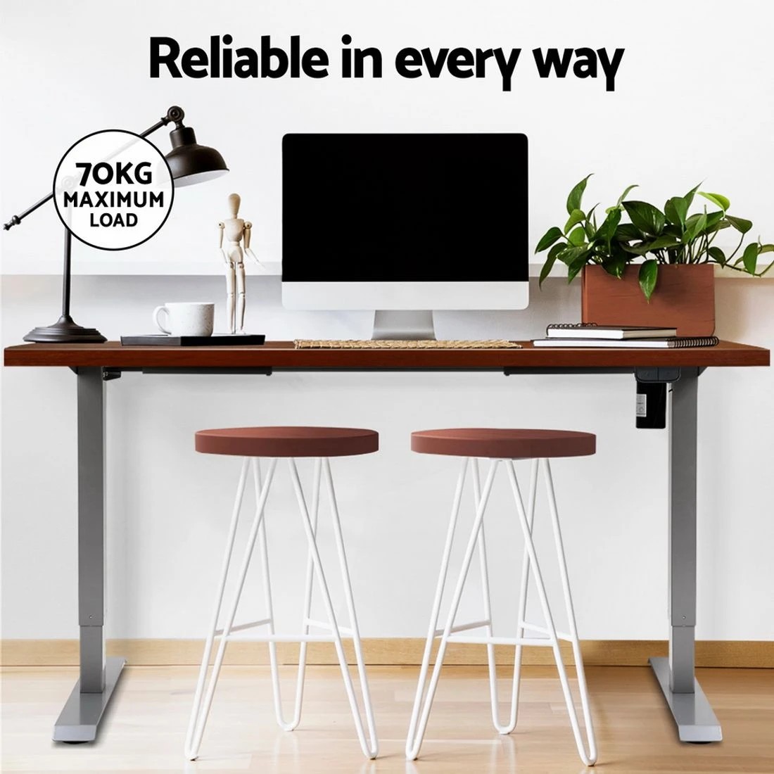 6 Artiss Motorised Standing Desk with Electric Height Adjustment and Ergonomic Chair Stand Design for Home Office, 6 of 6