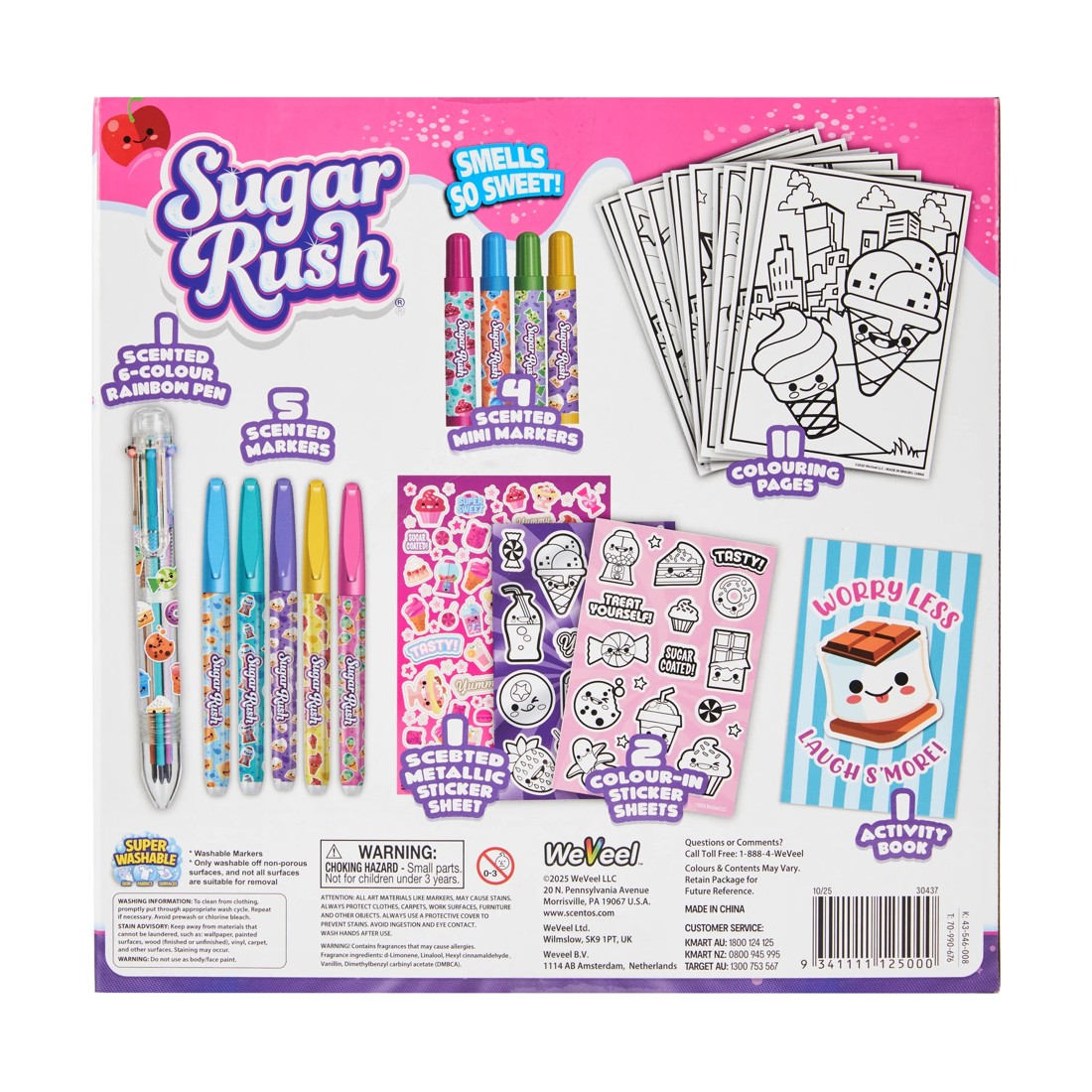 3 25 Piece Sugar Rush Scented Colouring Activity Set, 3 of 3